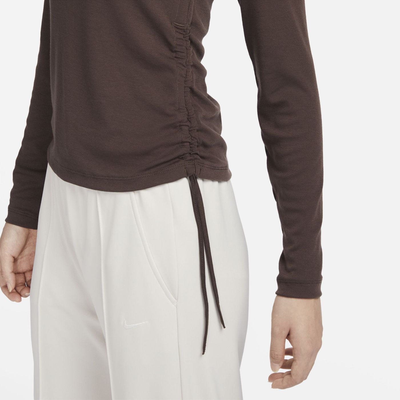 Nike Sportswear Women s Ribbed Long Sleeve Mod Crop Top Dick s Sporting Goods