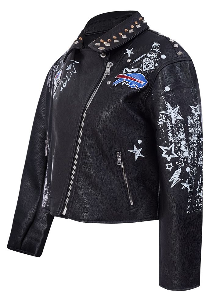 Pro Standard Women's Buffalo Bills Black Sketchbook Full-Zip Leather Jacket product image