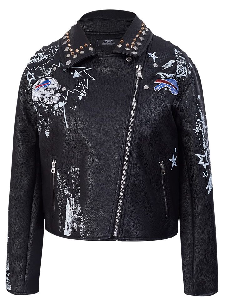 Pro Standard Women's Buffalo Bills Black Sketchbook Full-Zip Leather Jacket product image