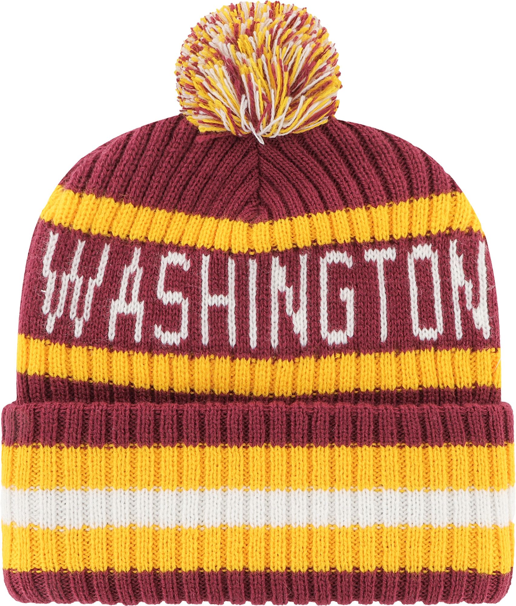 '47 Men's Washington Commanders Bering Cardinal Pom Top Knit Beanie