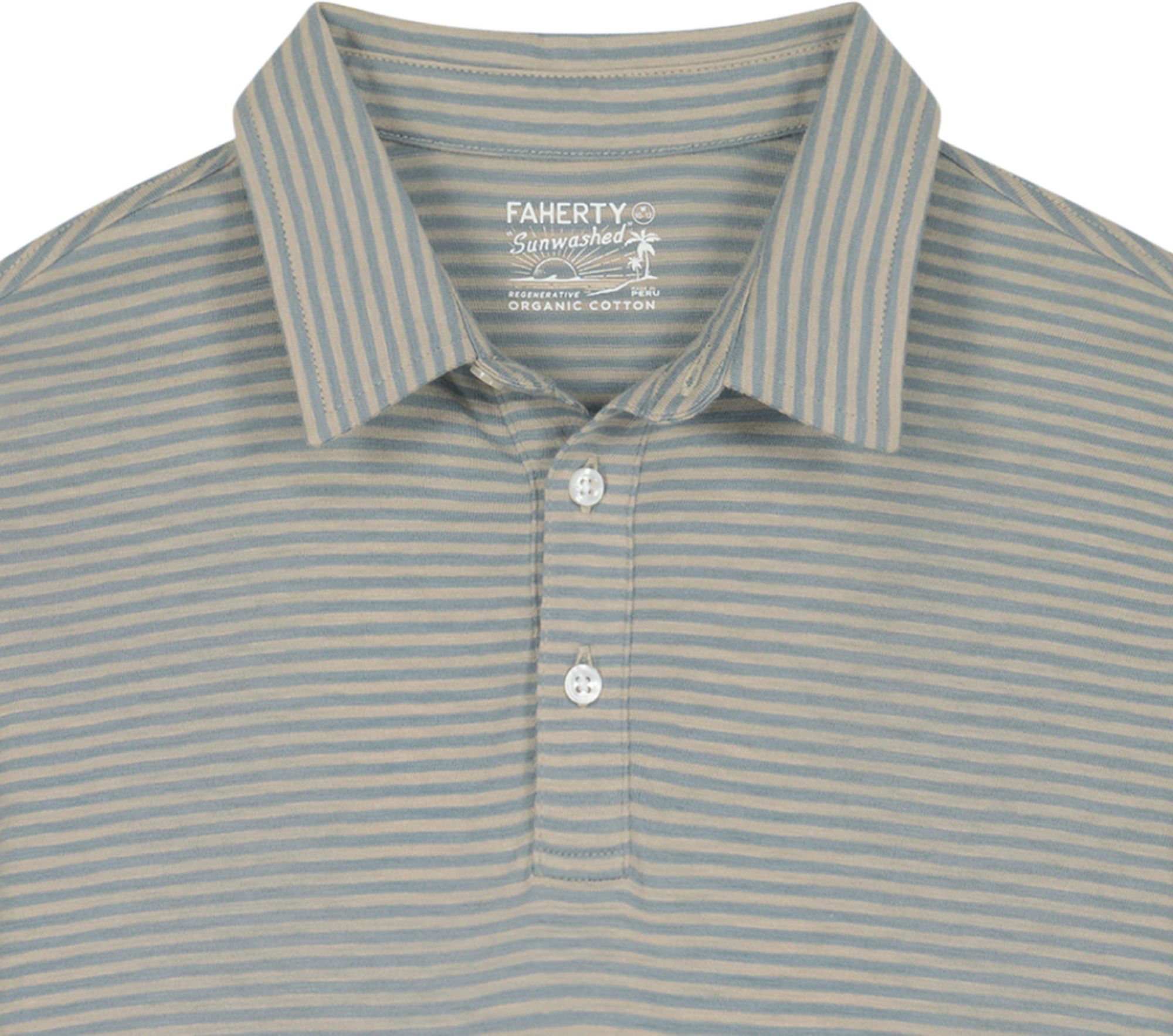 Faherty Boys' Striped T-Shirt Polo product image