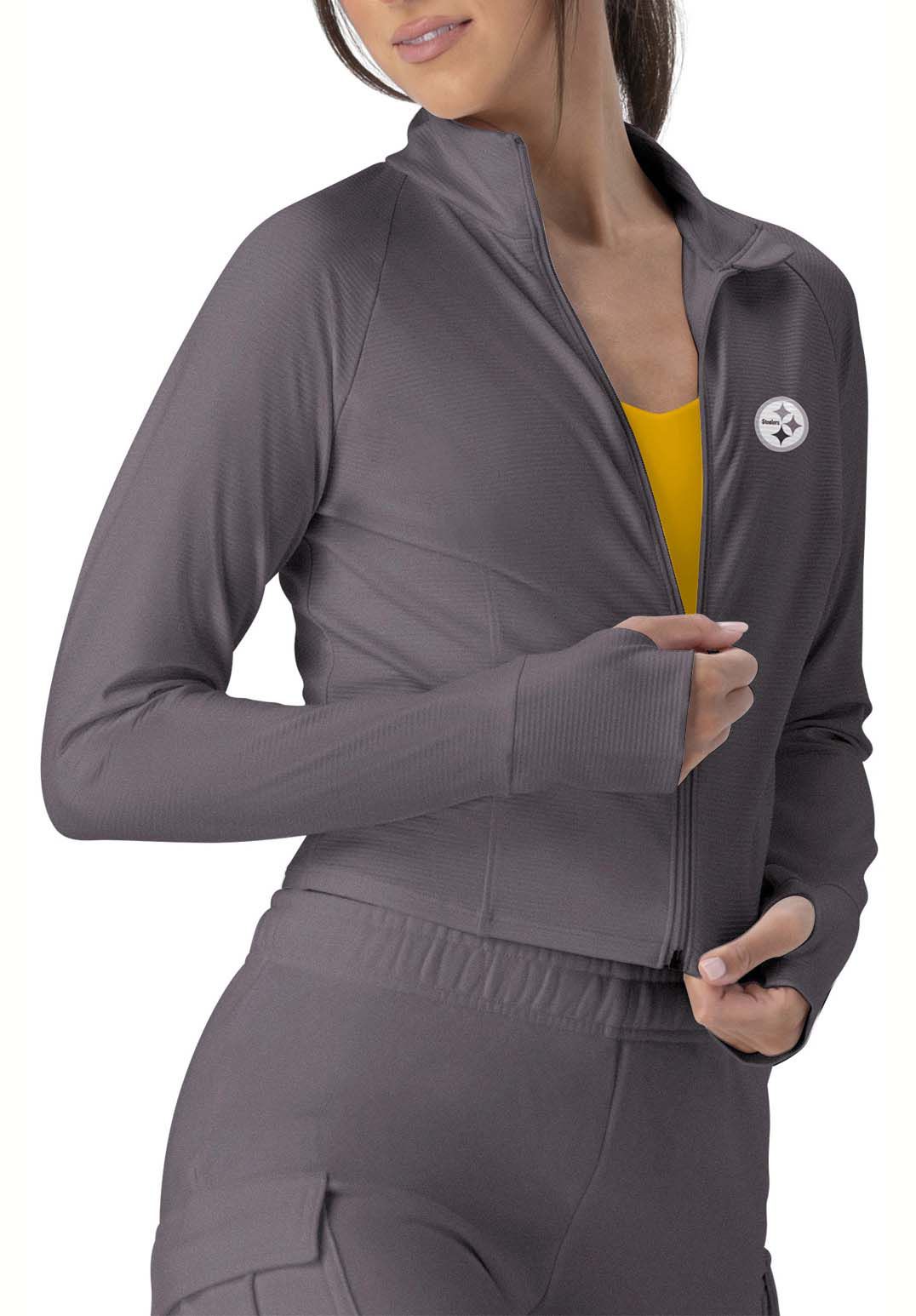 Certo Women's Pittsburgh Steelers Dark Haze Cropped Rib Jacket product image