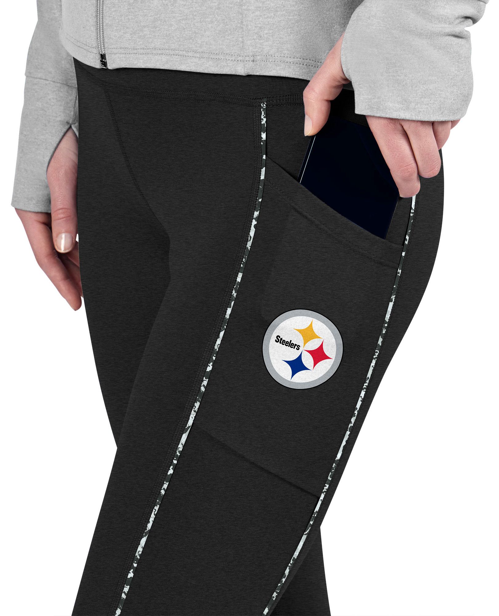 Certo Women's Pittsburgh Steelers Heather Grey Assembly Leggings product image