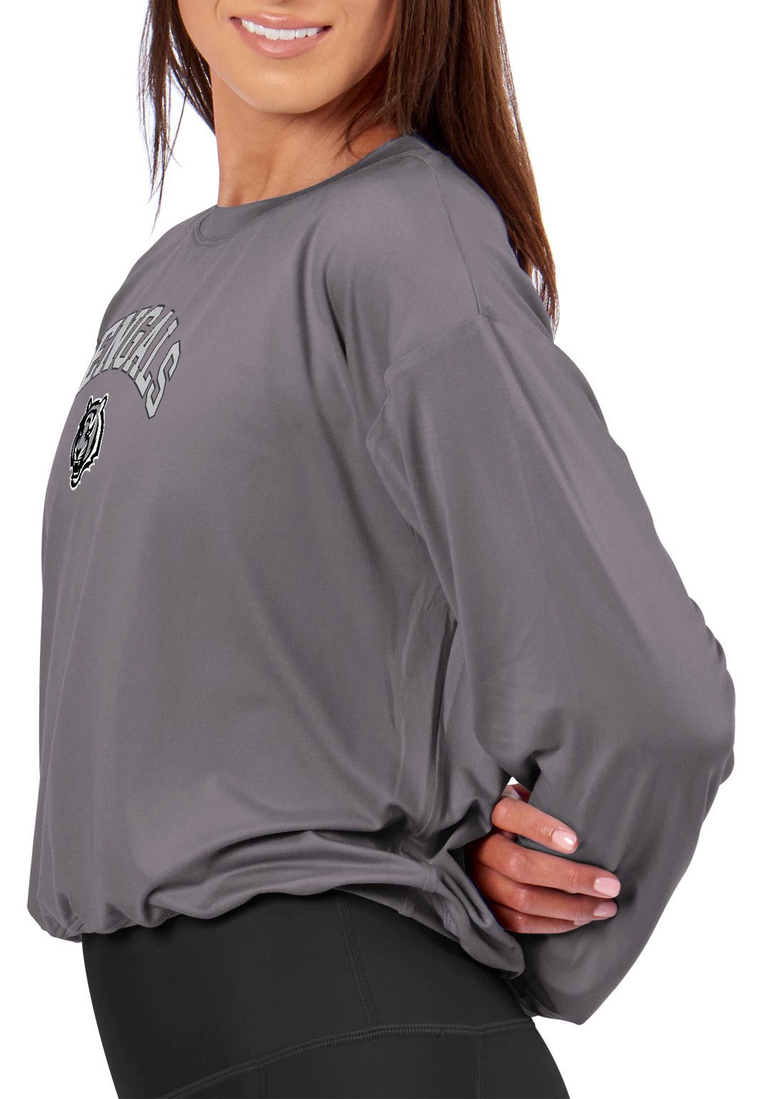 Certo Women's Cincinnati Bengals Dark Haze Tie Dye Script Long Sleeve T-Shirt product image