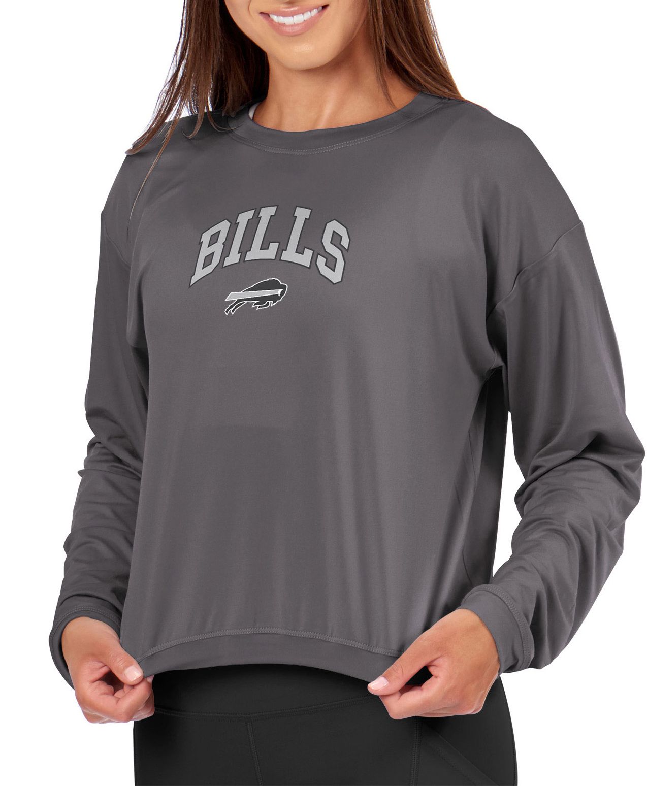 Certo Women's Buffalo Bills Dark Haze Tie Dye Script Long Sleeve T-Shirt product image