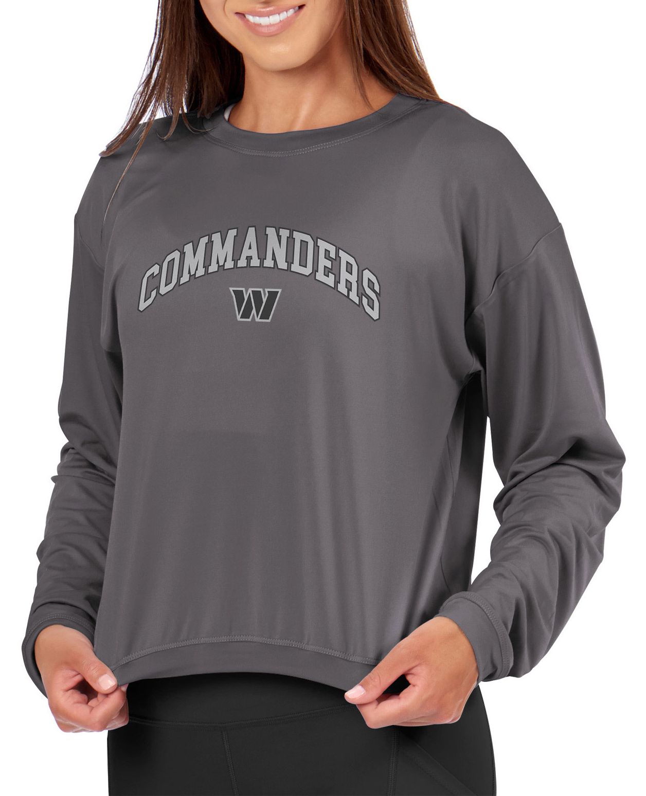 Certo Women's Washington Commanders Dark Haze Tie Dye Script Long Sleeve T-Shirt product image