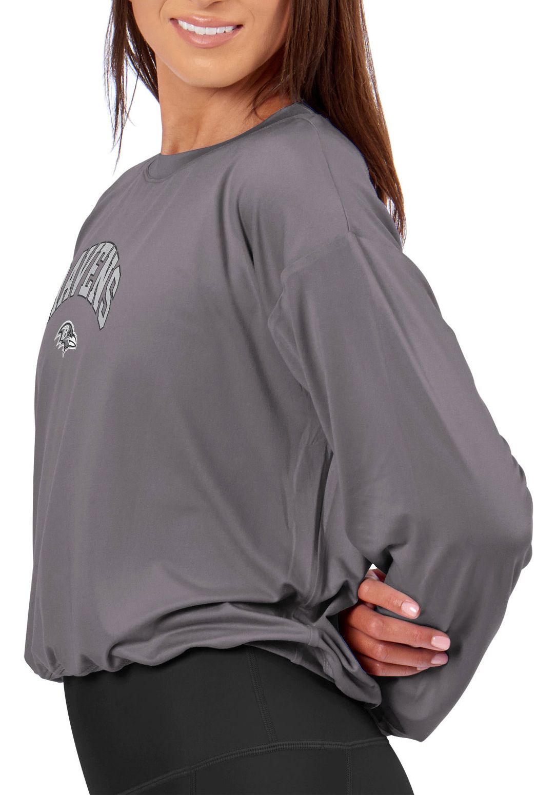 Certo Women's Baltimore Ravens Dark Haze Tie Dye Script Long Sleeve T-Shirt product image