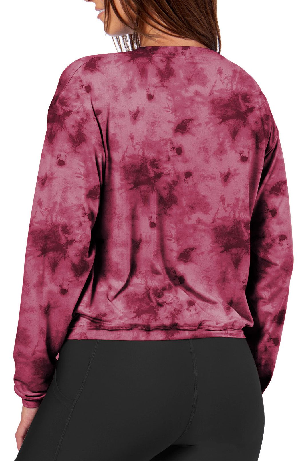 Certo Women's Washington Commanders Burgundy Tie Dye Script Long Sleeve T-Shirt product image