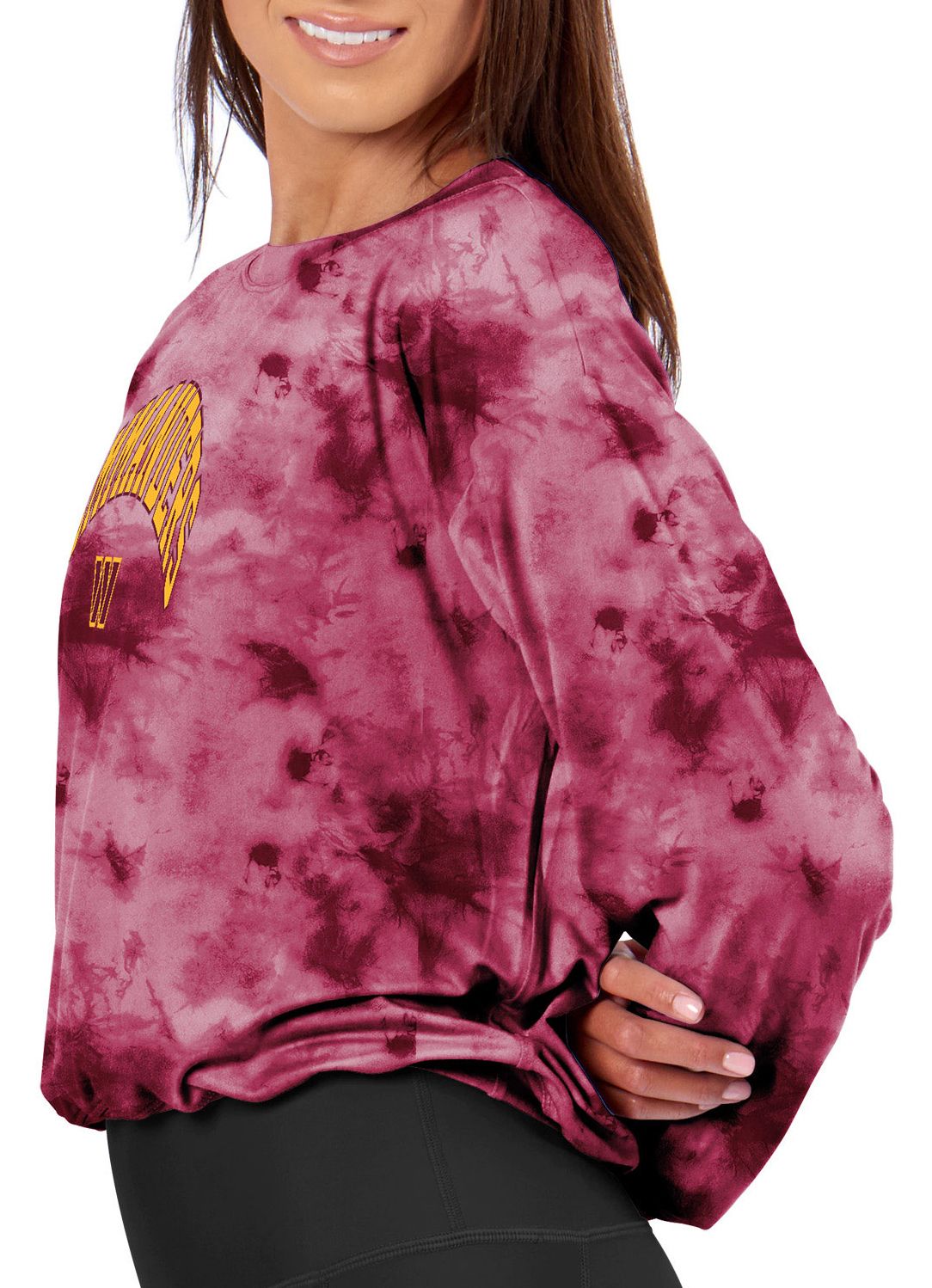 Certo Women's Washington Commanders Burgundy Tie Dye Script Long Sleeve T-Shirt product image