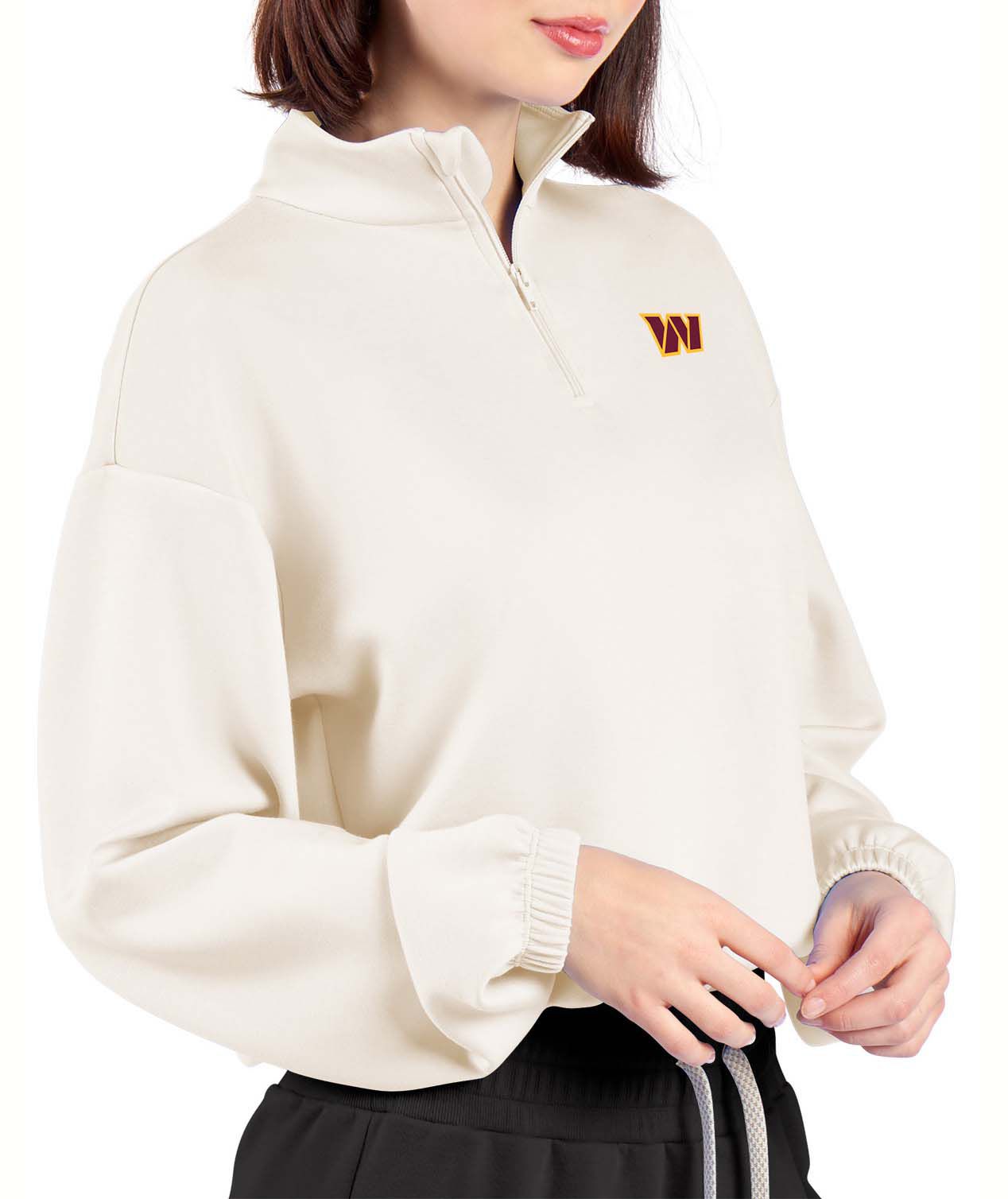 Certo Women's Washington Commanders Bone Cropped 1/4 Sleeve Shirt product image