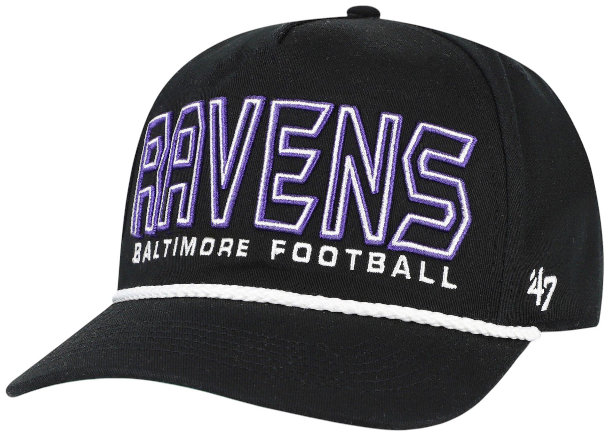'47 Youth Baltimore Ravens Black Byline Hitch Adjustable Hat product image