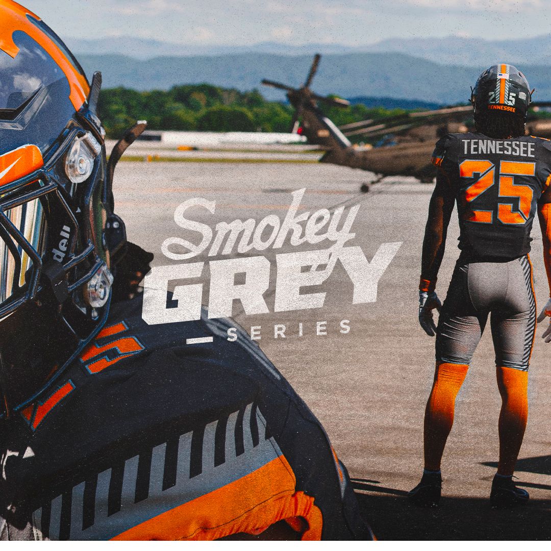 Nike Men's Tennessee Volunteers Smokey Grey Dri-FIT Replica Alternate Football Game Jersey product image