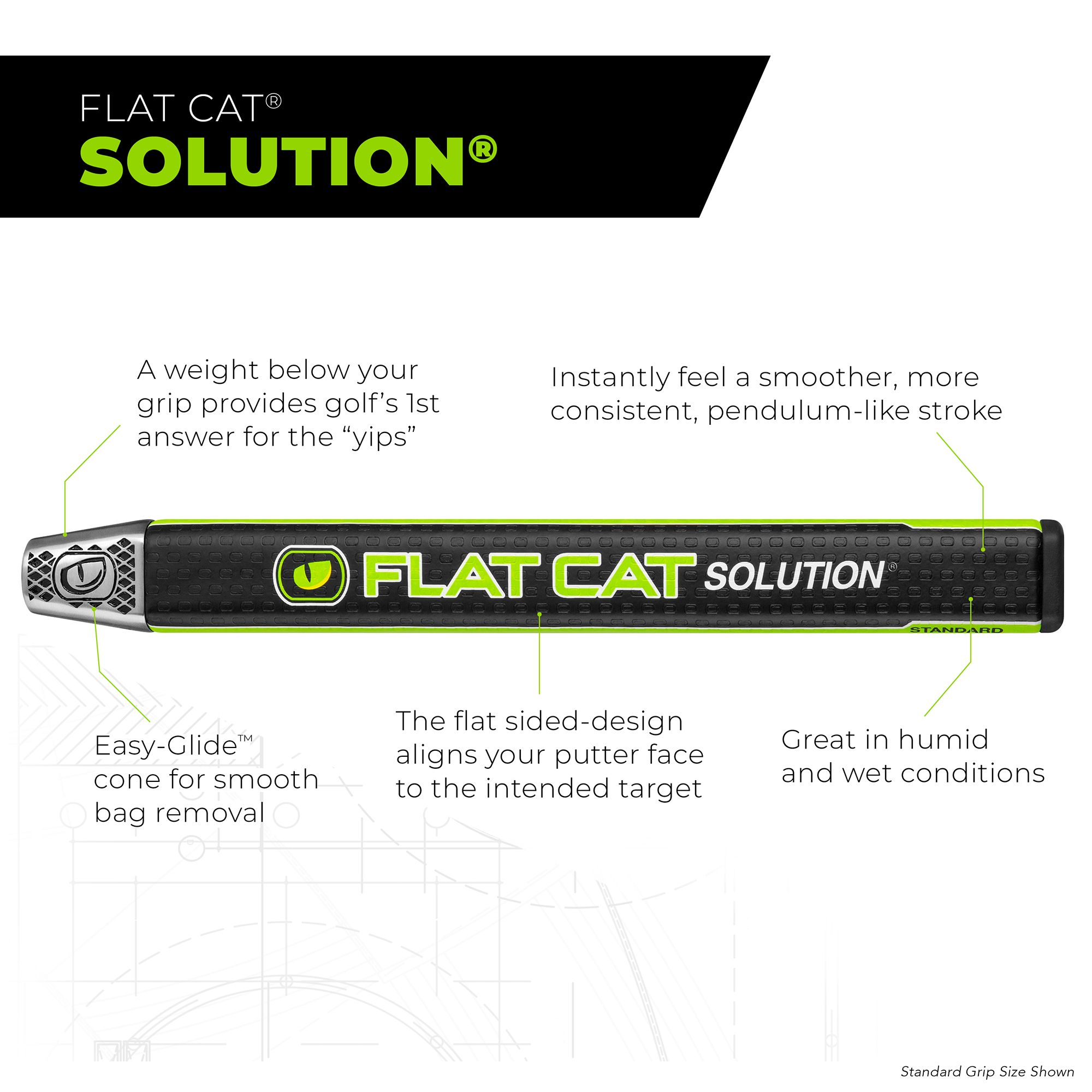 Flat Cat Solution Standard Putter Grip