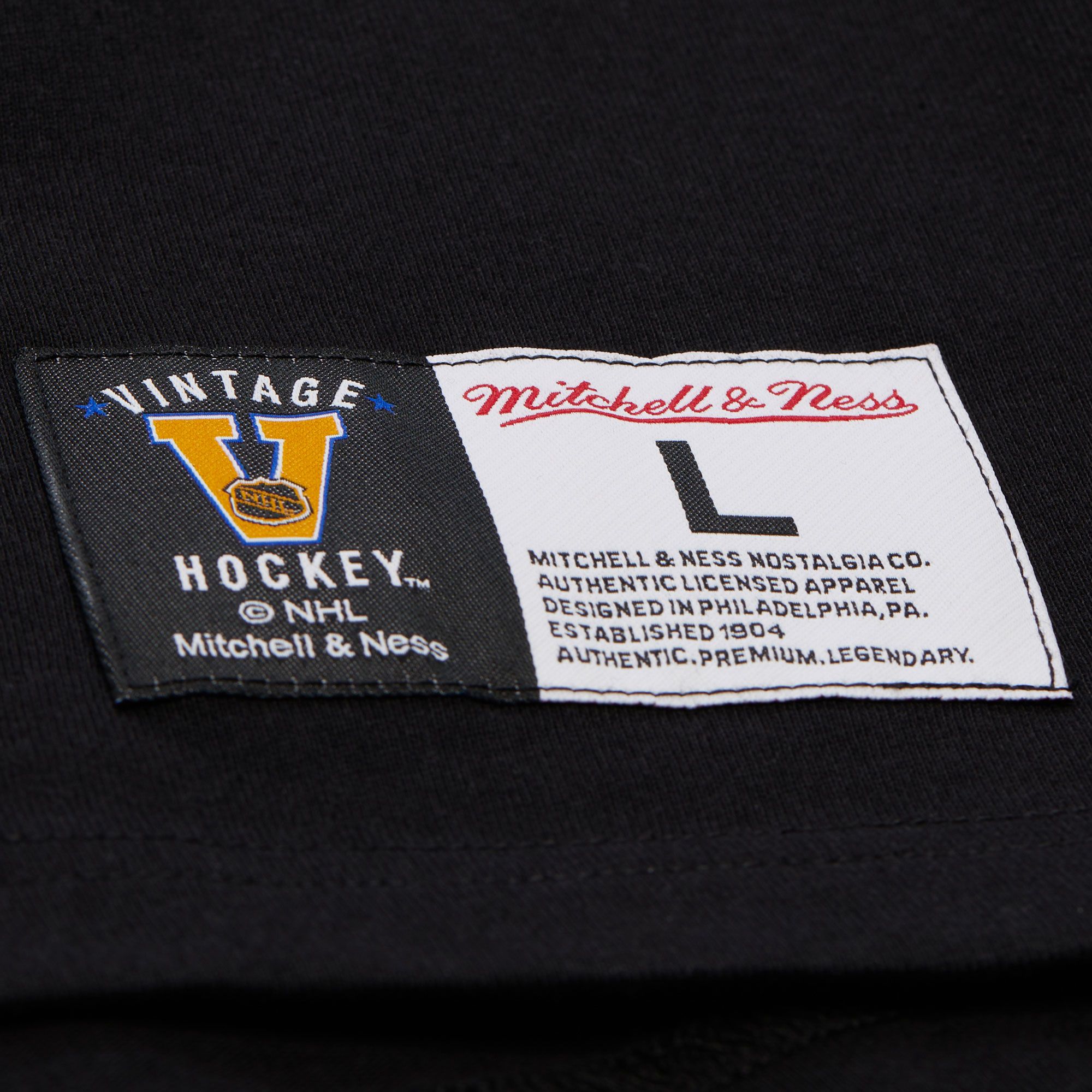Mitchell & Ness Men's Anaheim Ducks Black Playmaker Short Sleeve T-Shirt product image