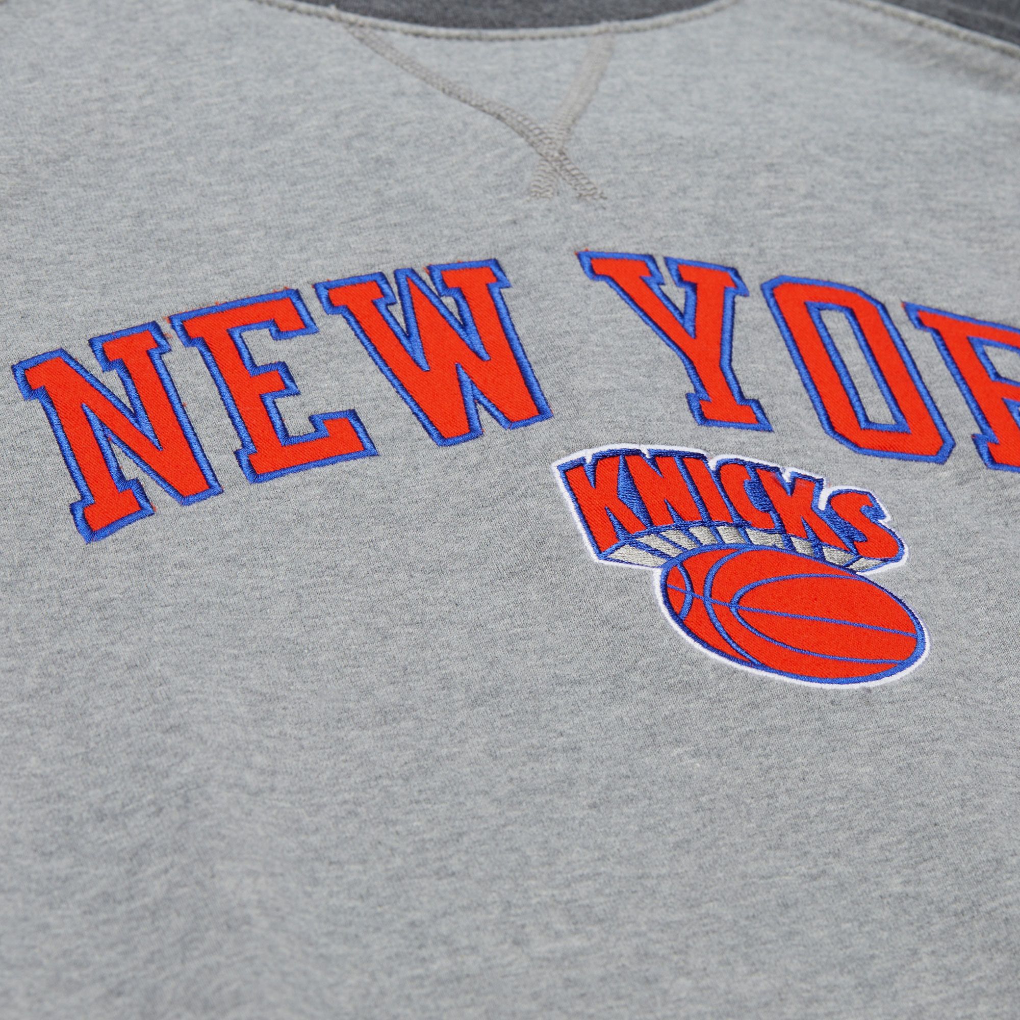 Mitchell & Ness Men's New York Knicks Gray Legacy Crewneck Sweatshirt product image