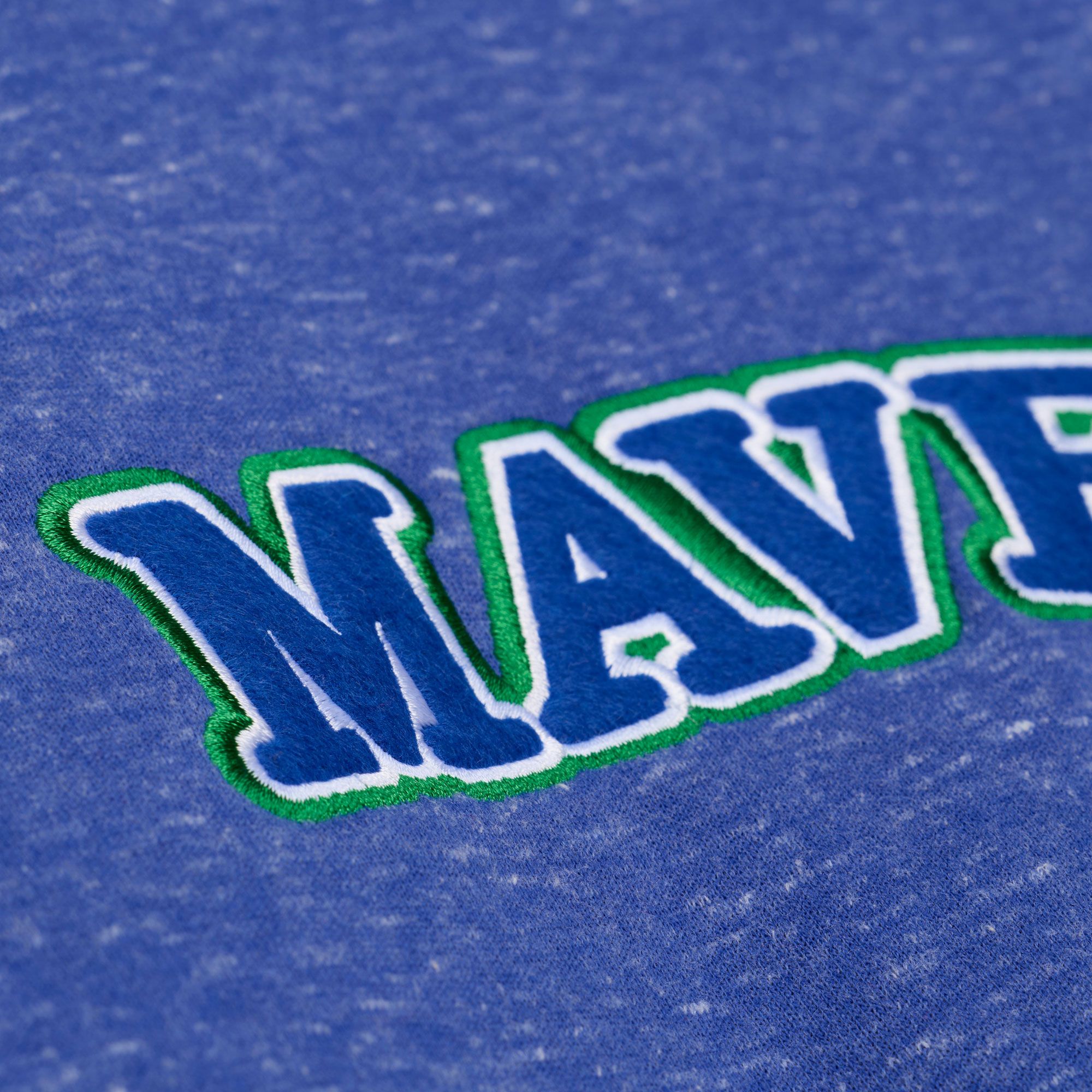 Mitchell & Ness Men's Dallas Mavericks Navy Retro Graphic Snow Washed Crewneck Sweatshirt product image