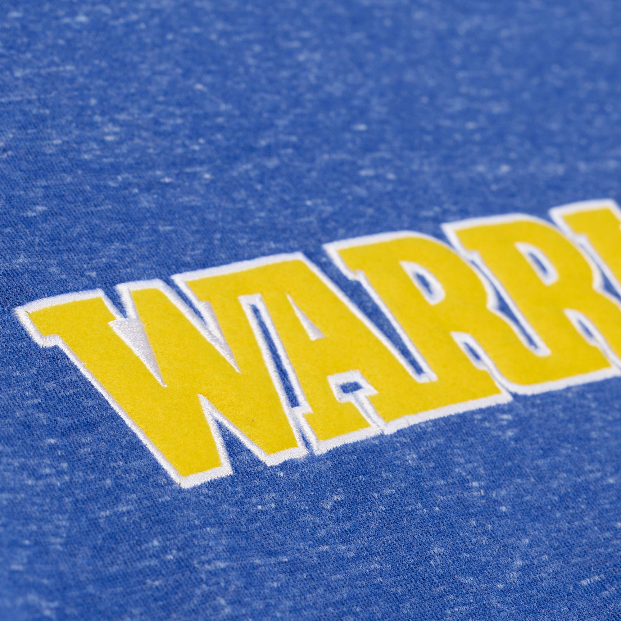 Mitchell & Ness Men's Golden State Warriors Royal Retro Graphic Snow Washed Crewneck Sweatshirt product image