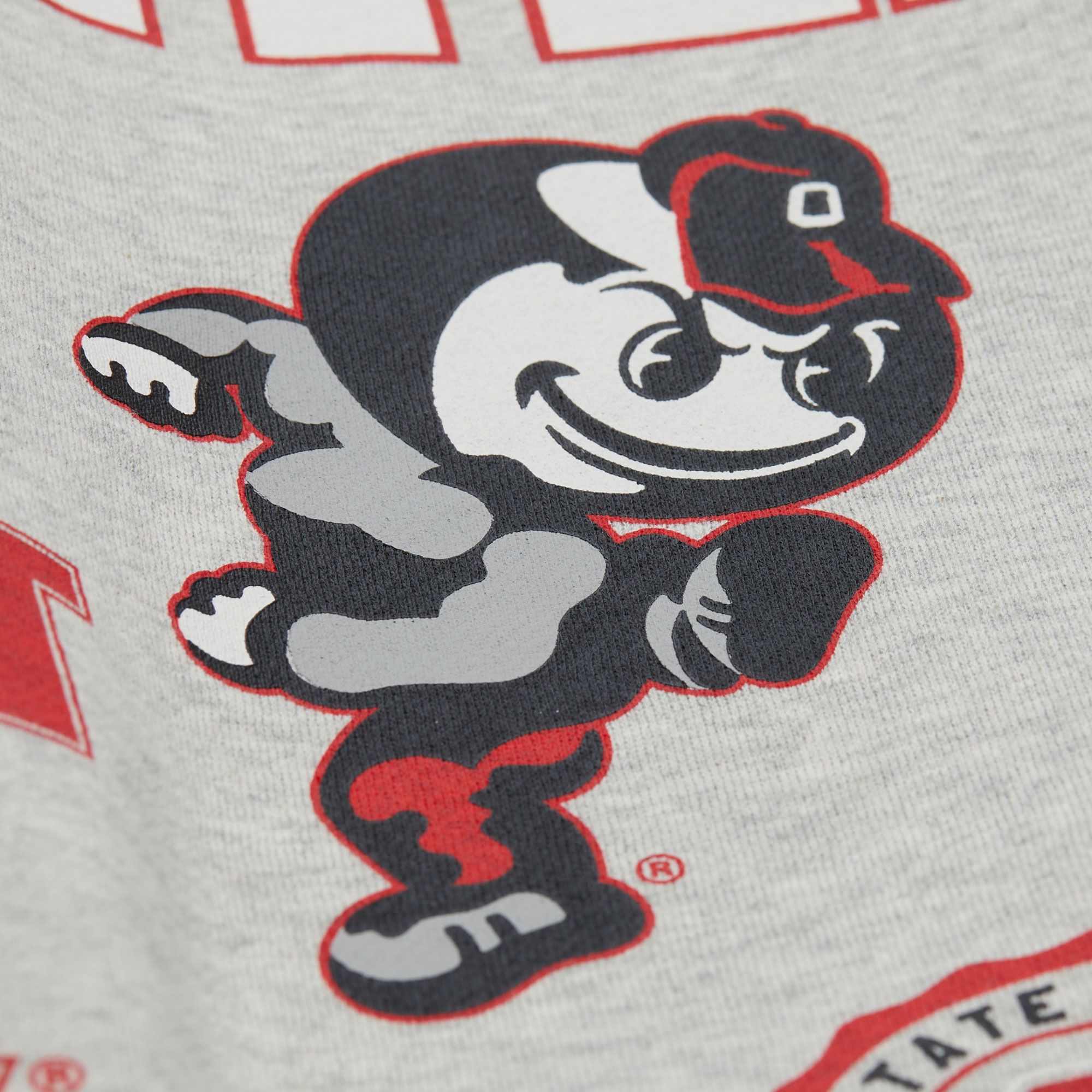 Mitchell & Ness Men's Ohio State Buckeyes Grey AOP Fleece Crew Pullover Sweatshirt product image