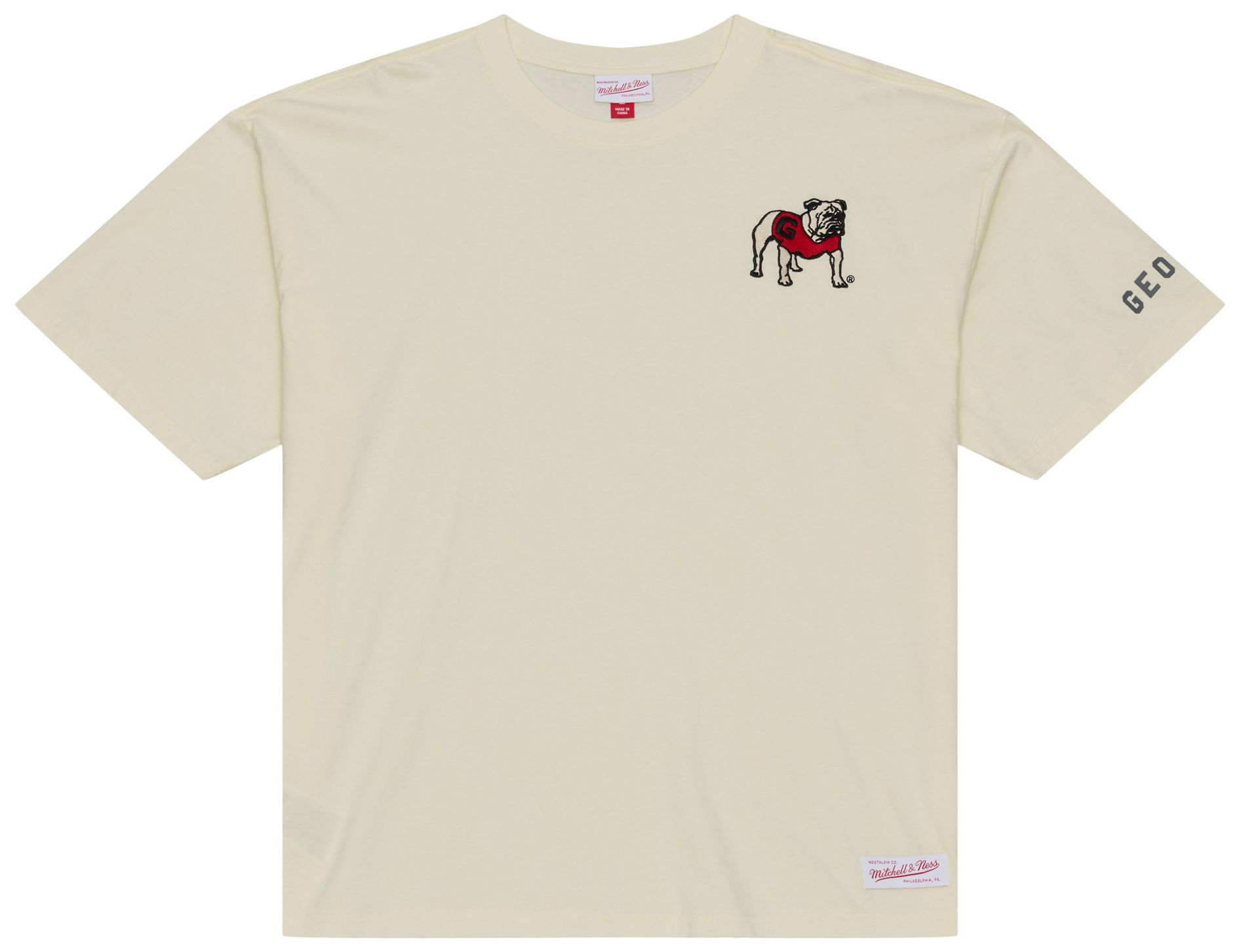 Mitchell & Ness Men's Georgia Bulldogs Vintage White Heritage Hues T-Shirt product image