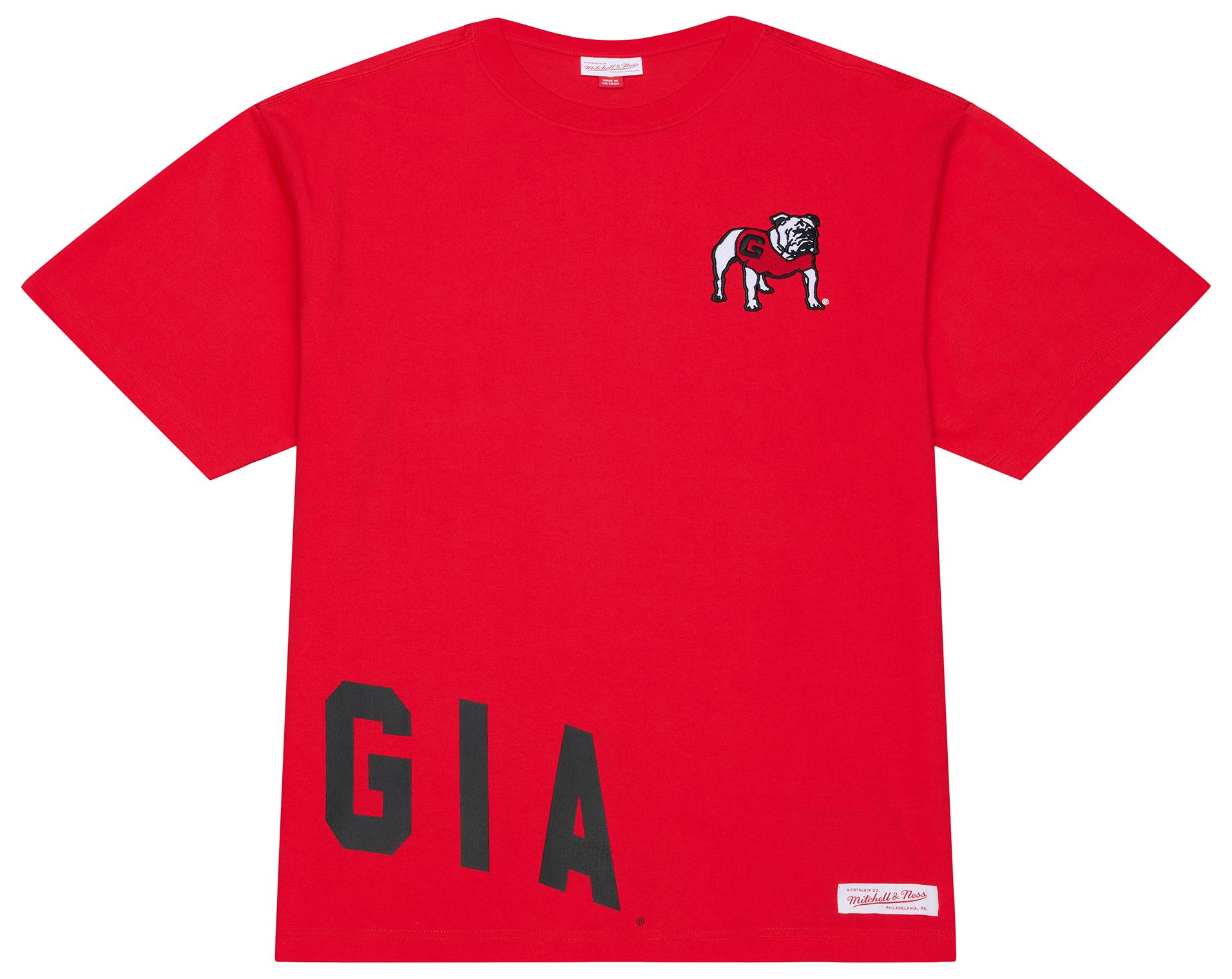 Mitchell & Ness Men's Georgia Bulldogs Red Playoff Win Premium T-Shirt product image