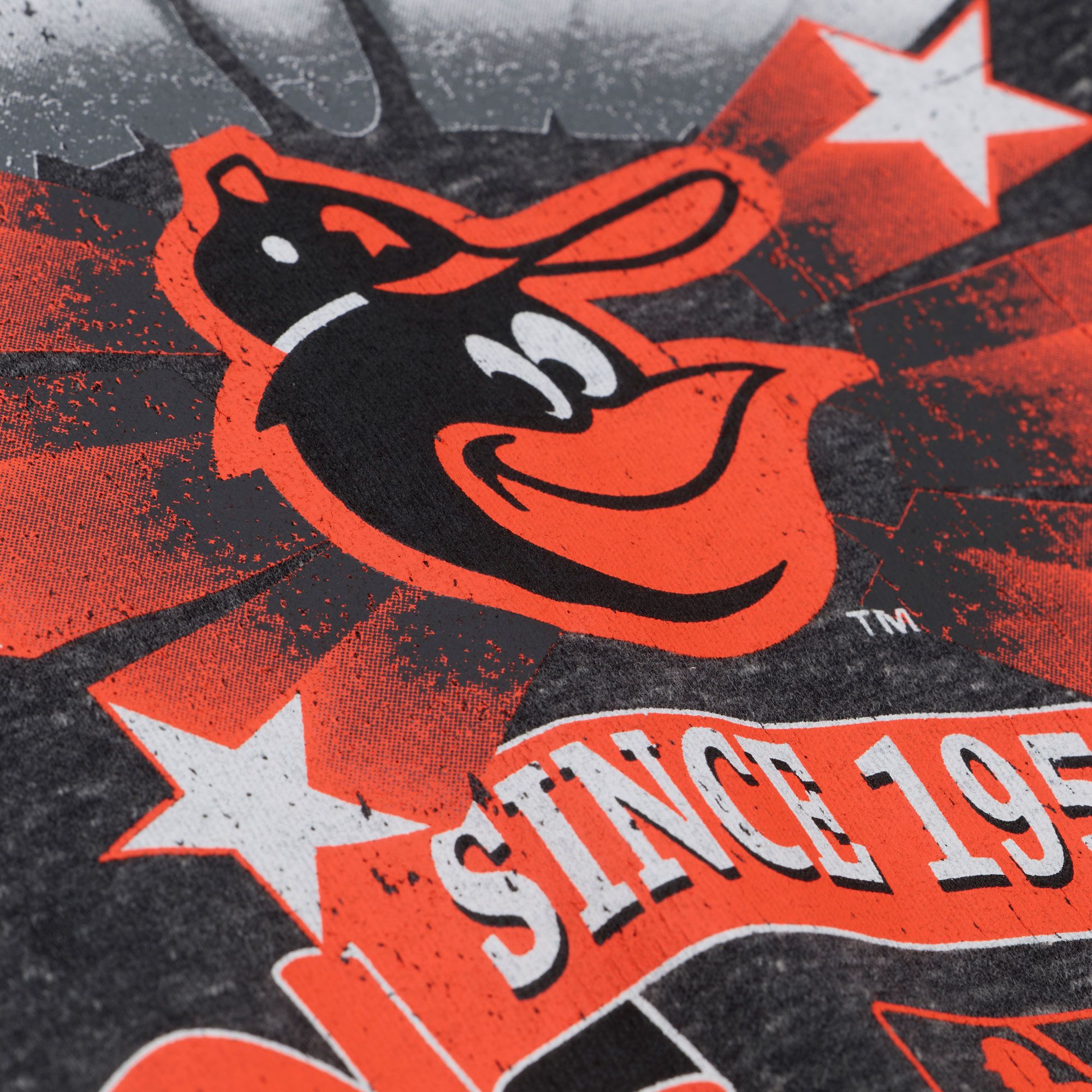 Mitchell & Ness Women's Baltimore Orioles Black Enxyme Star Crewneck Sweatshirt product image