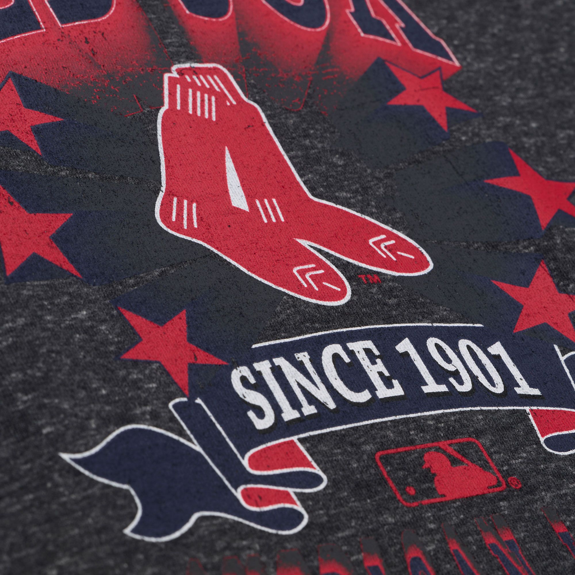 Mitchell & Ness Women's Boston Red Sox Black Enxyme Star Crewneck Sweatshirt product image