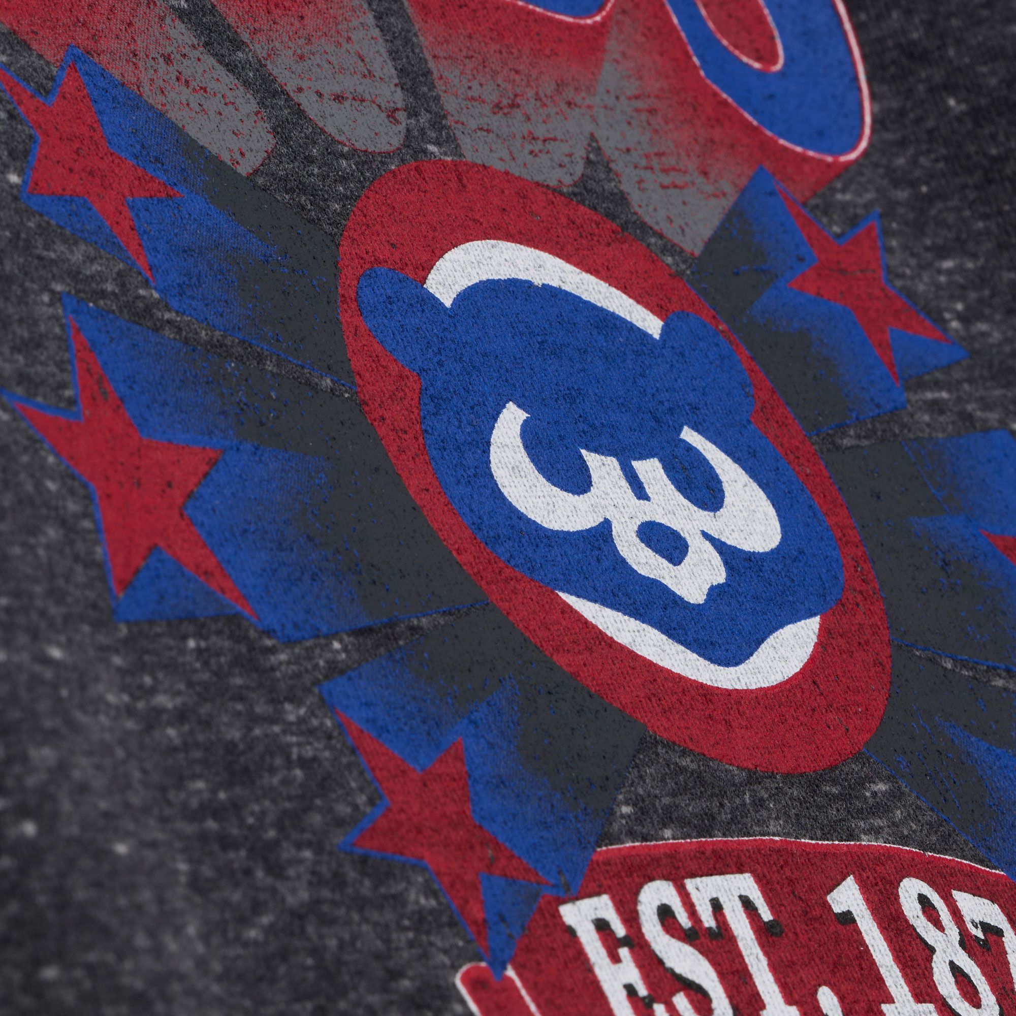 Mitchell & Ness Women's Chicago Cubs Black Enxyme Star Crewneck Sweatshirt product image