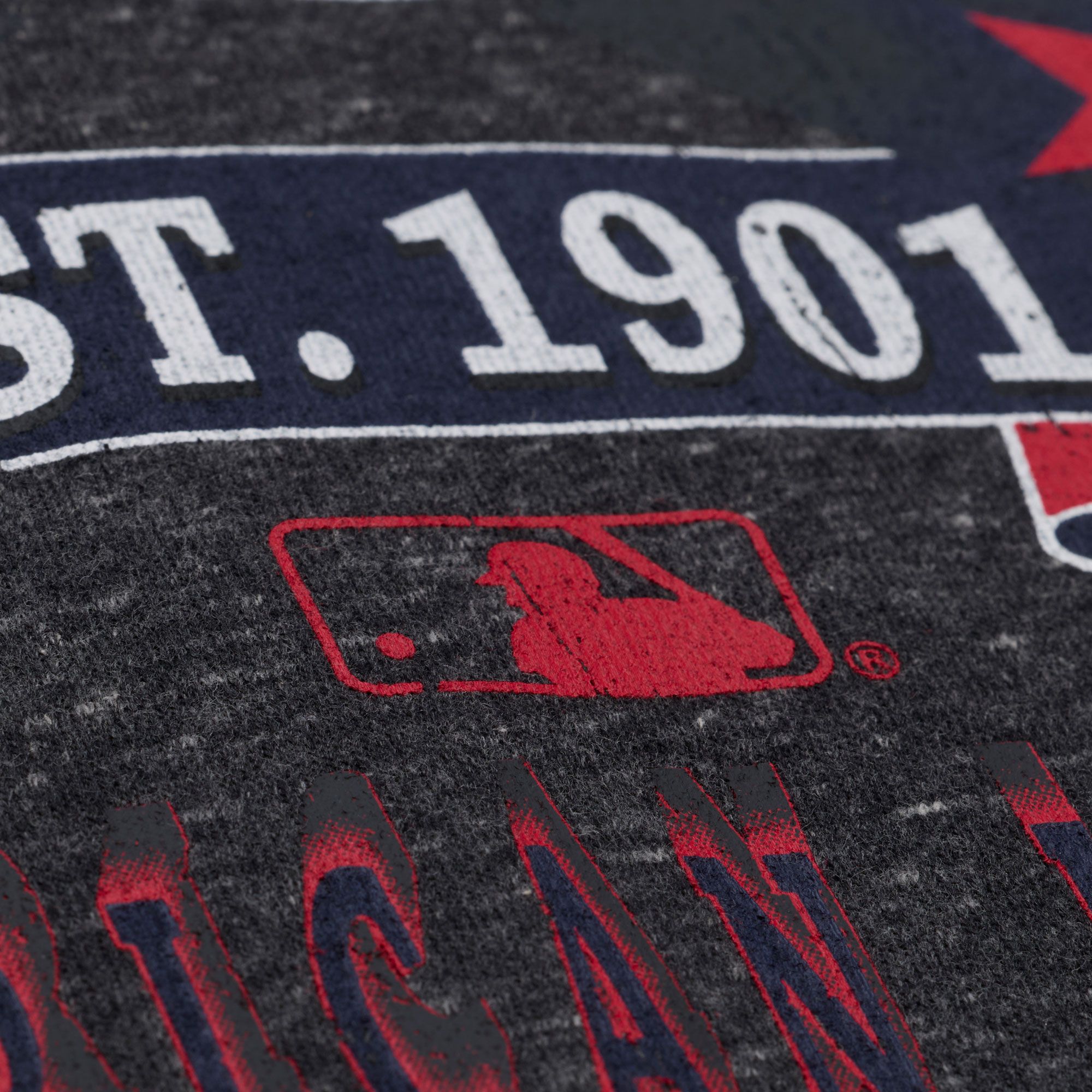 Mitchell & Ness Women's Cleveland Guardians Black Enxyme Star Crewneck Sweatshirt product image