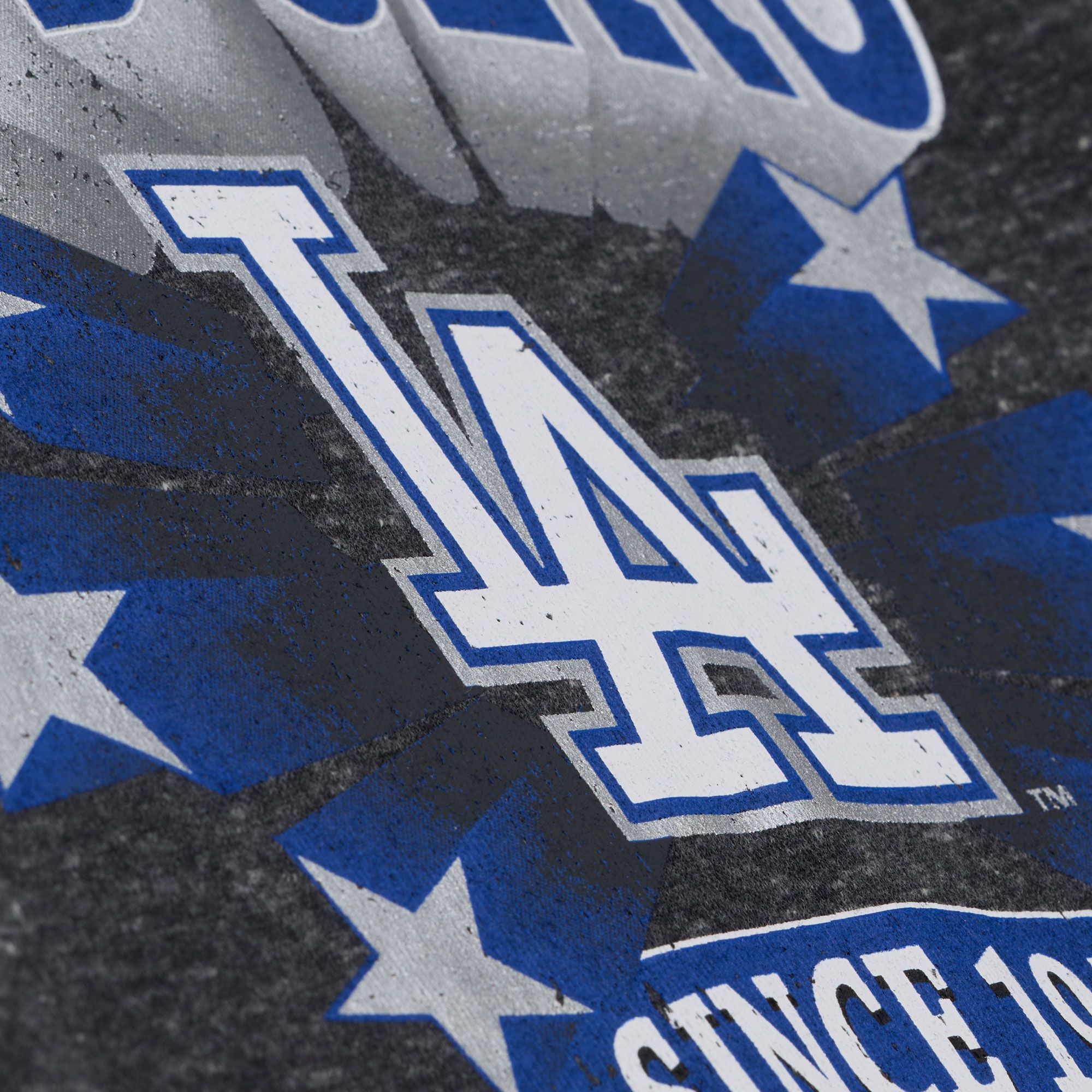 Mitchell & Ness Women's Los Angeles Dodgers Black Enxyme Star Crewneck Sweatshirt product image