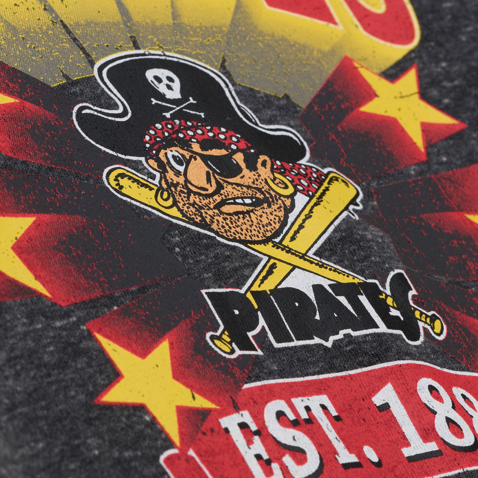 Mitchell & Ness Women's Pittsburgh Pirates Black Enxyme Star Crewneck Sweatshirt product image