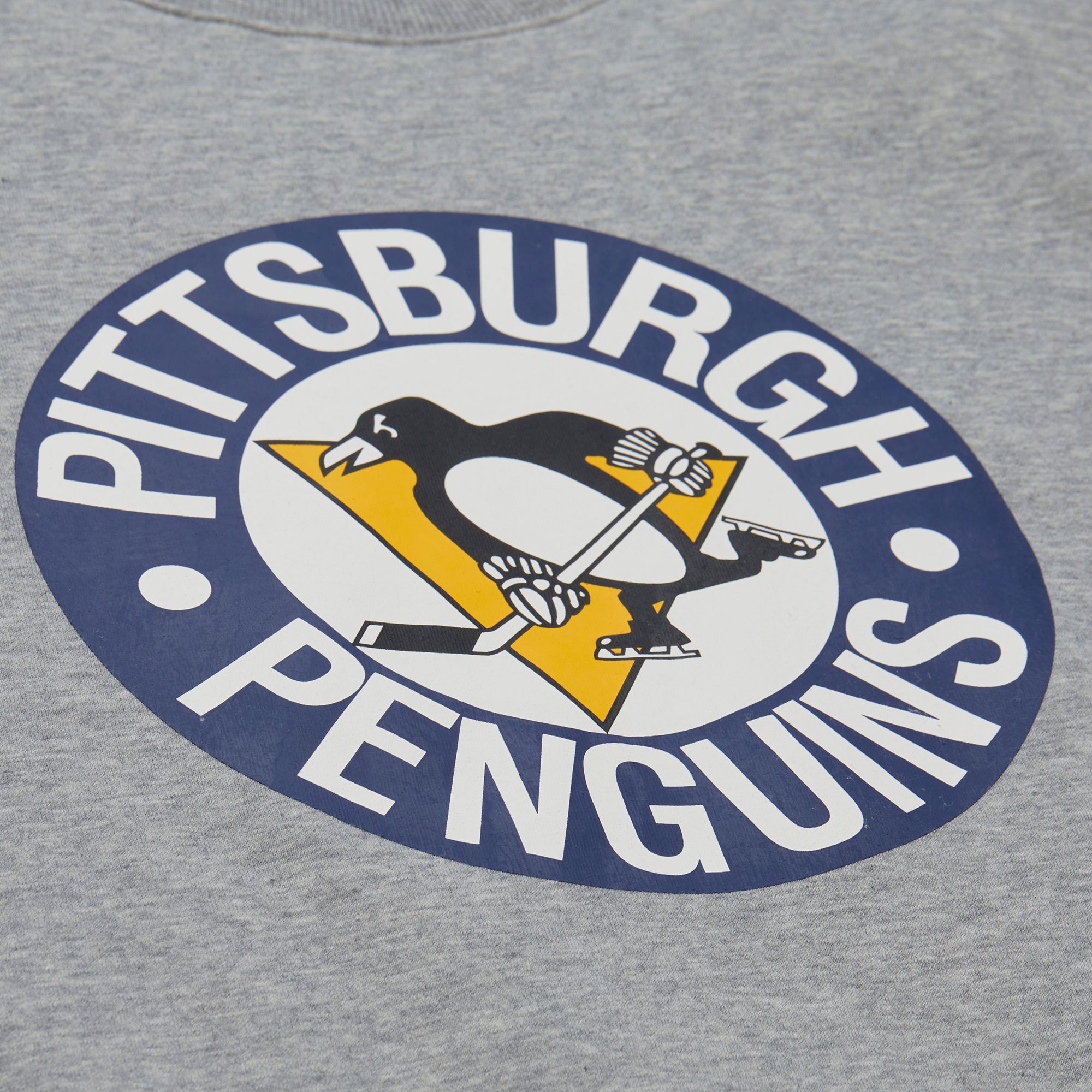 Mitchell & Ness Men's Pittsburgh Penguins Grey All In Walk Off Fleece Crewneck Sweatshirt product image