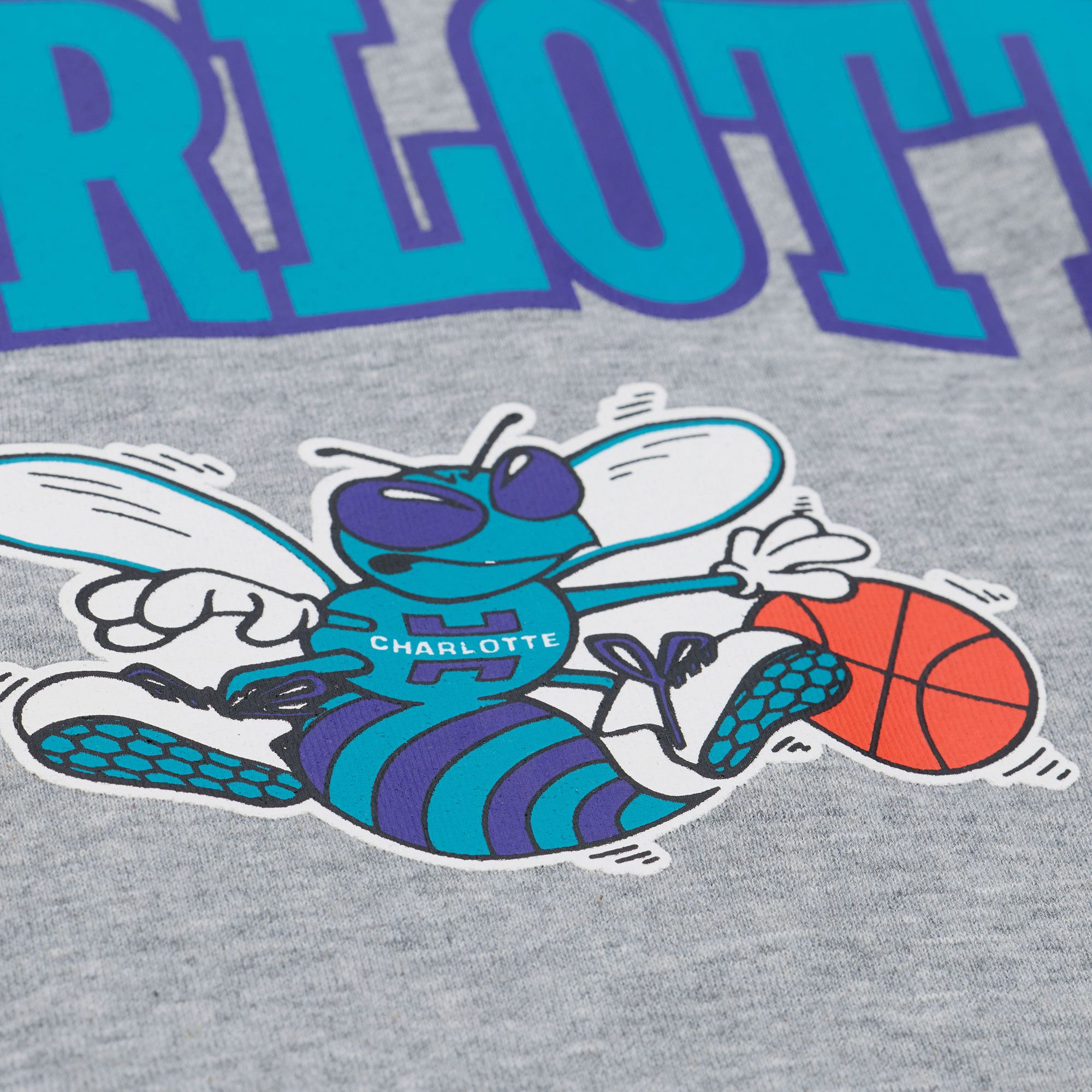 Mitchell & Ness Men's Charlotte Hornets Grey All In Crewneck Sweatshirt product image