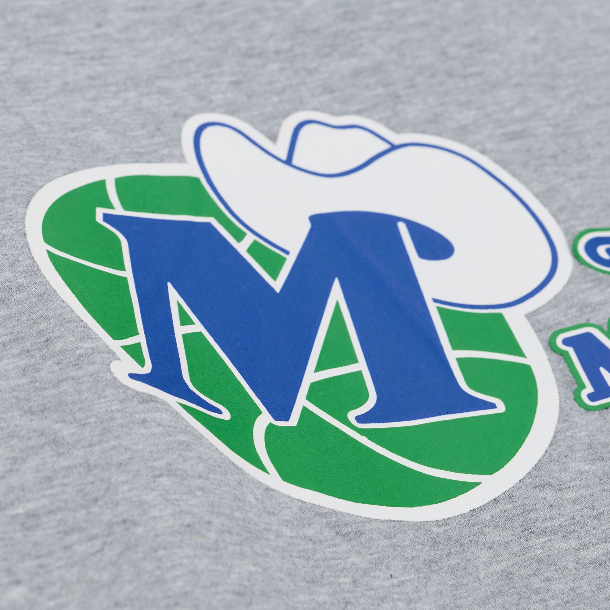 Mitchell & Ness Men's Dallas Mavericks Grey All In Crewneck Sweatshirt product image