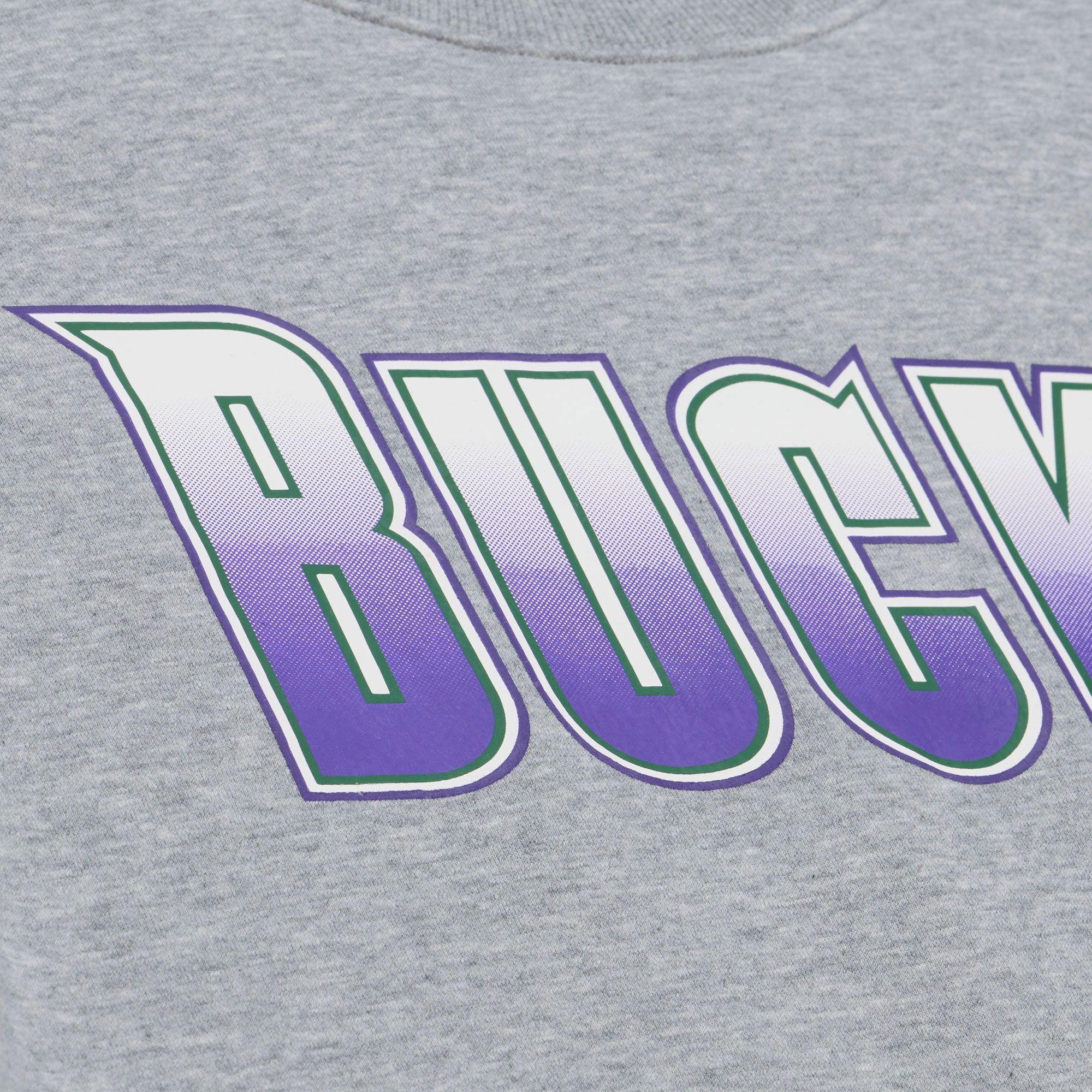 Mitchell & Ness Men's Milwaukee Bucks Grey All In Crewneck Sweatshirt product image