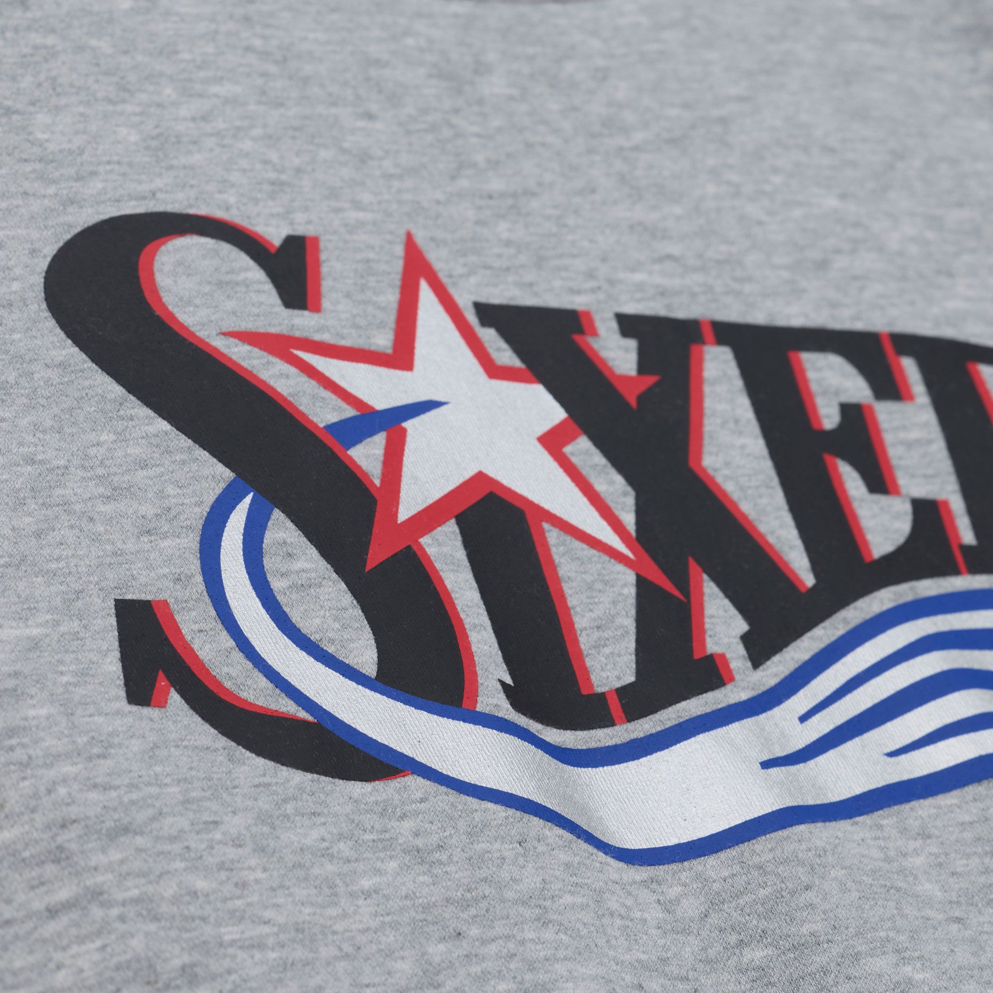 Mitchell & Ness Men's Philadelphia 76ers Grey All In Crewneck Sweatshirt product image