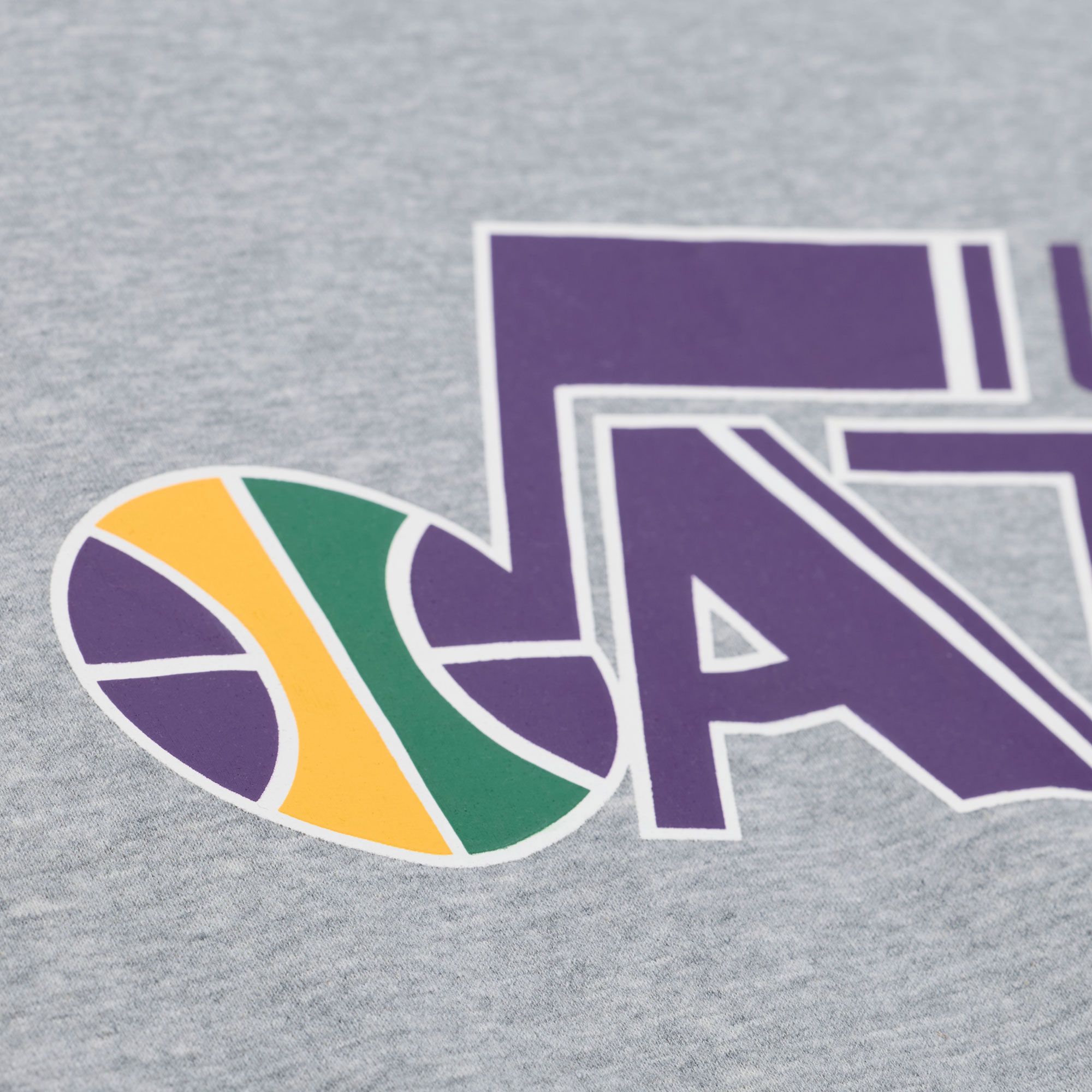 Mitchell & Ness Men's Utah Jazz Grey All In Crewneck Sweatshirt product image