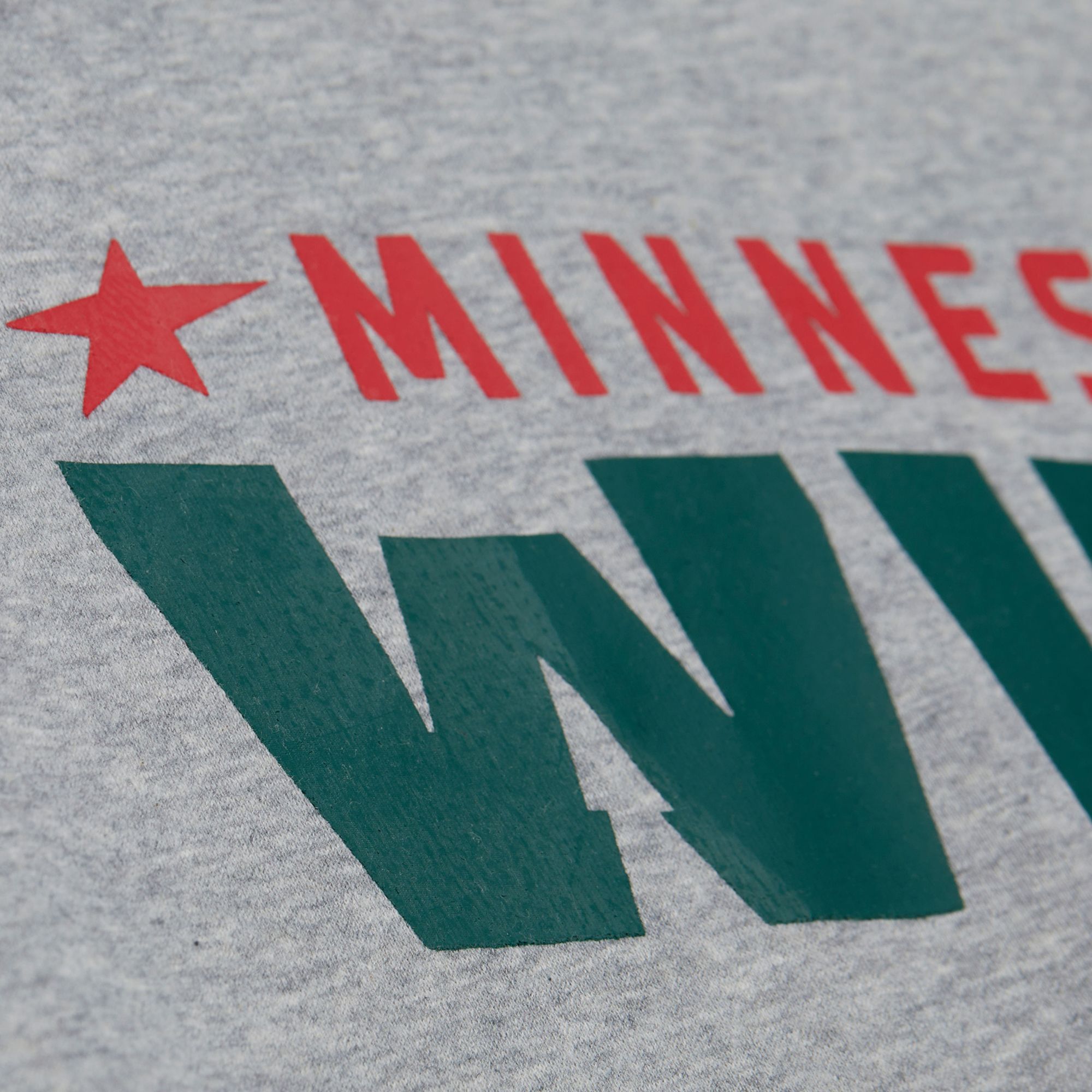 Mitchell & Ness Men's Minnesota Wild Grey All In Walk Off Fleece Crewneck Sweatshirt product image