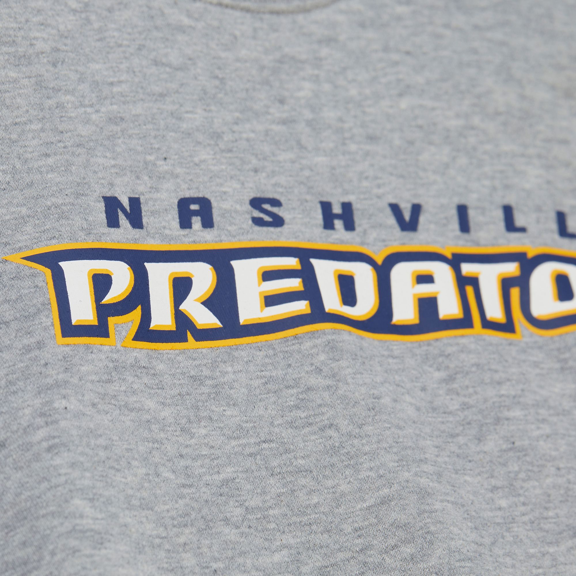 Mitchell & Ness Men's Nashville Predators Grey All In Walk Off Fleece Crewneck Sweatshirt product image
