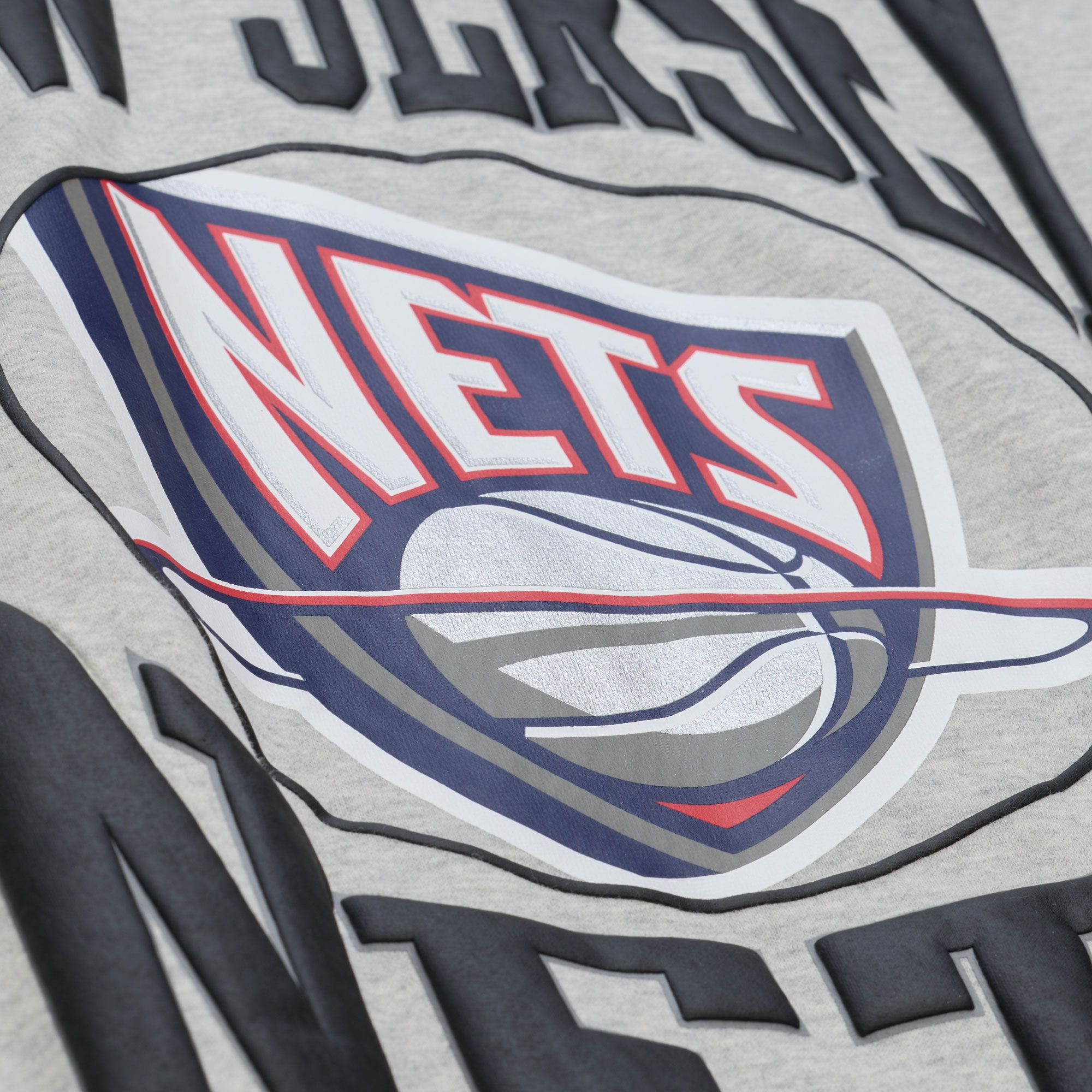 Mitchell & Ness Women's Brooklyn Nets Grey Retro Crewneck Sweatshirt product image