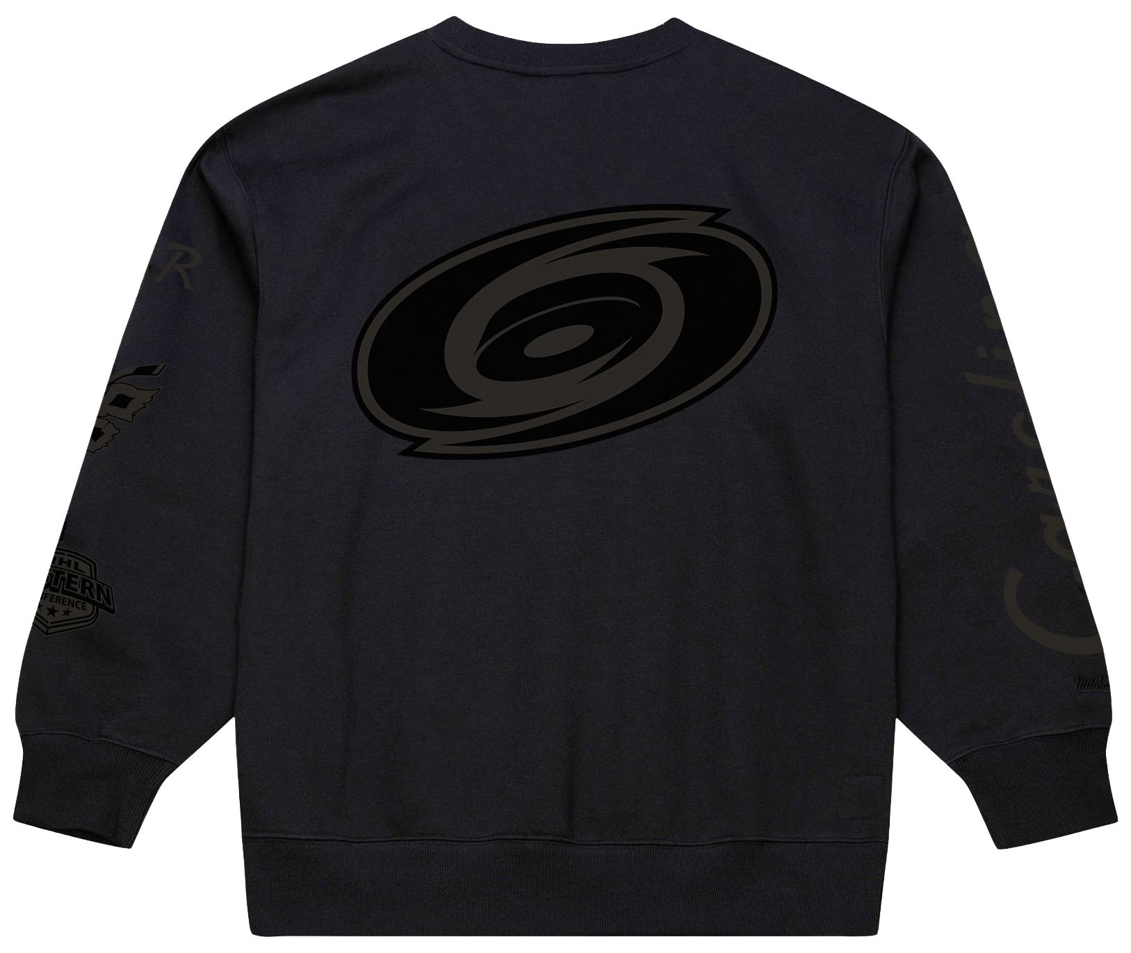 Mitchell & Ness Adult Carolina Hurricanes Phantom Black Fleece Crewneck Sweatshirt product image