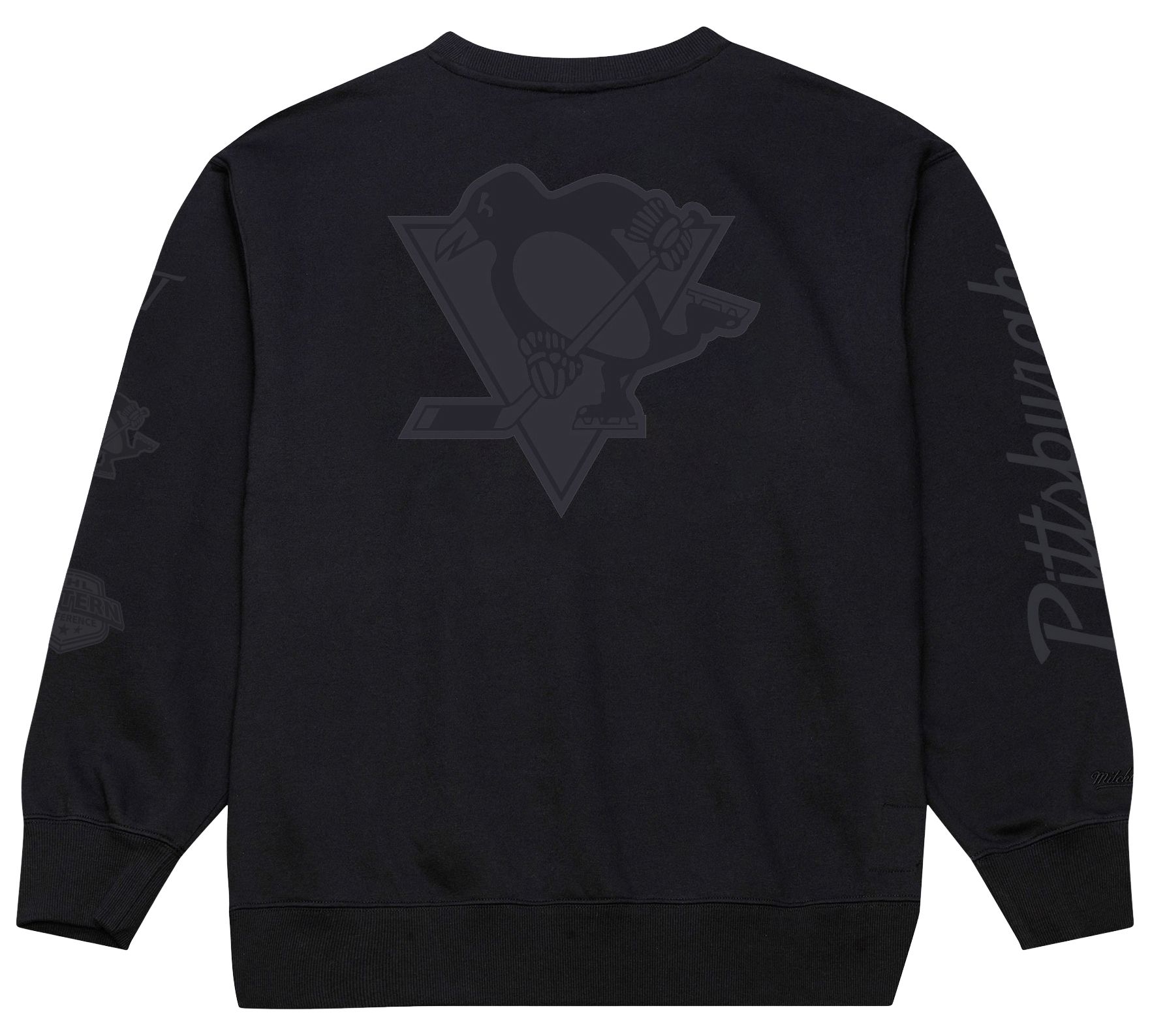 Mitchell & Ness Adult Pittsburgh Penguins Phantom Black Fleece Crewneck Sweatshirt product image