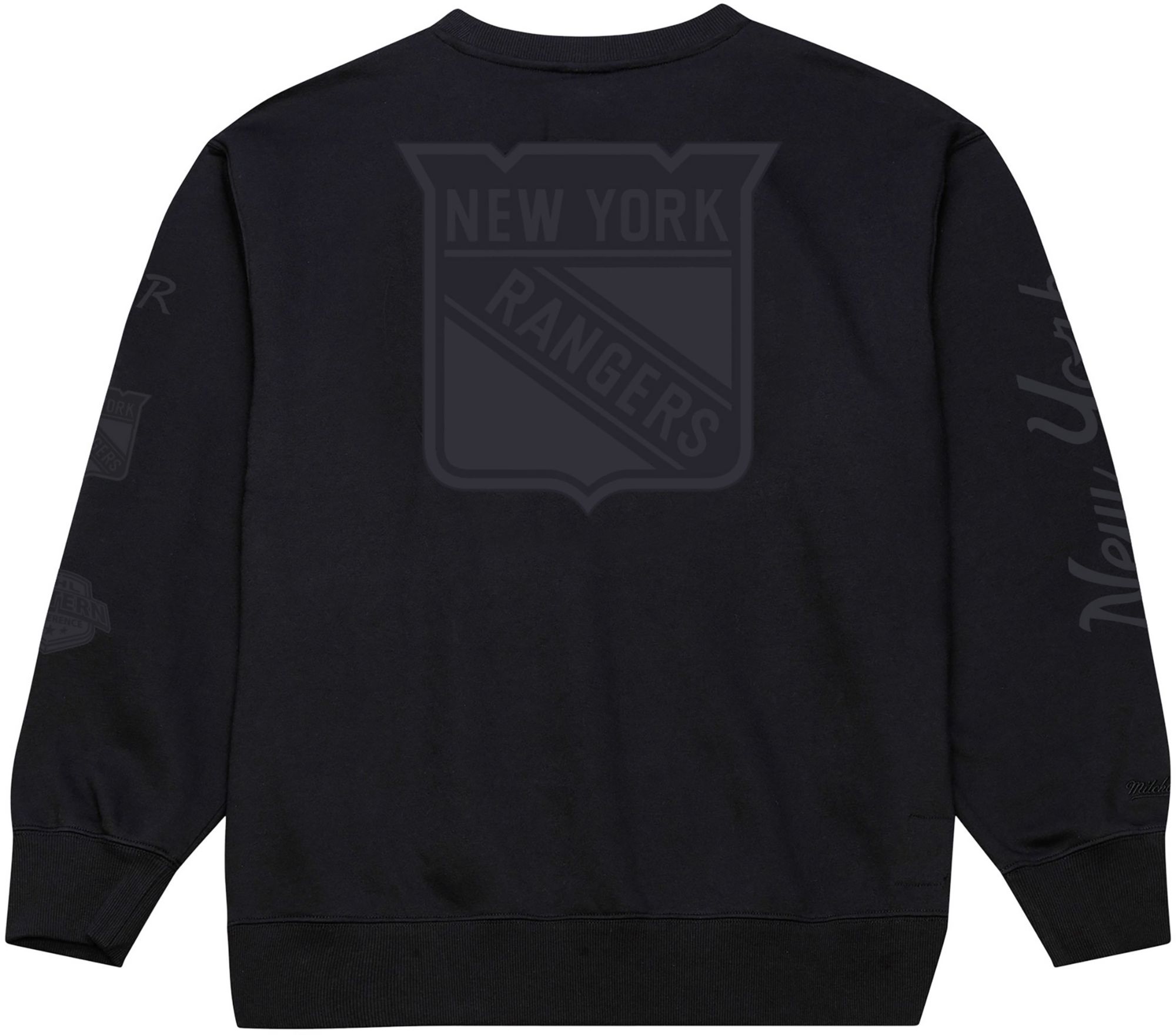 Mitchell & Ness Men's New York Rangers Black Phantom Crewneck Sweatshirt product image