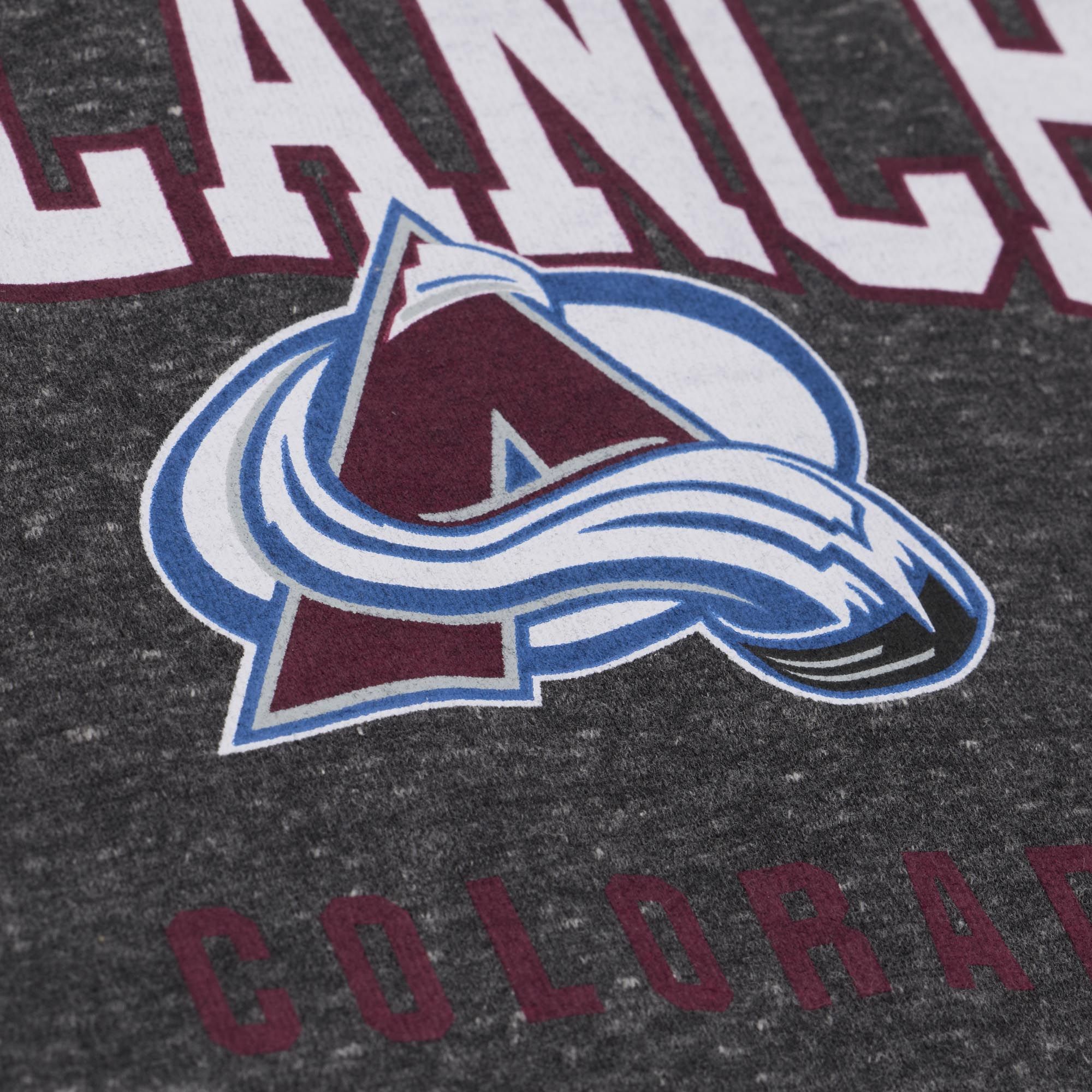 Mitchell & Ness Women's Colorado Avalanche Dark Grey Snow Wash Fleece Crewneck Sweatshirt product image