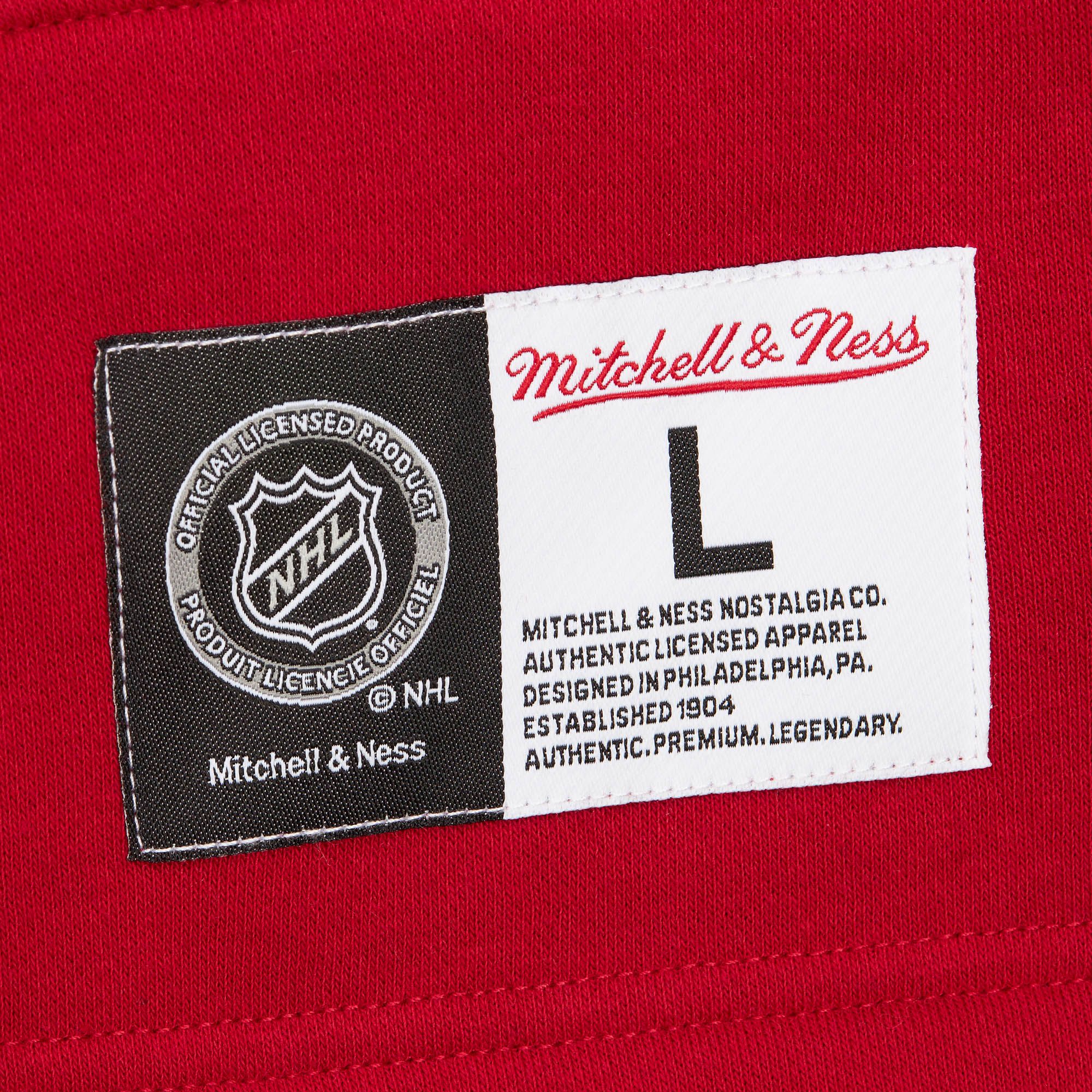 Mitchell & Ness Men's Chicago Blackhawks Black Lace-Up Crewneck Sweatshirt product image