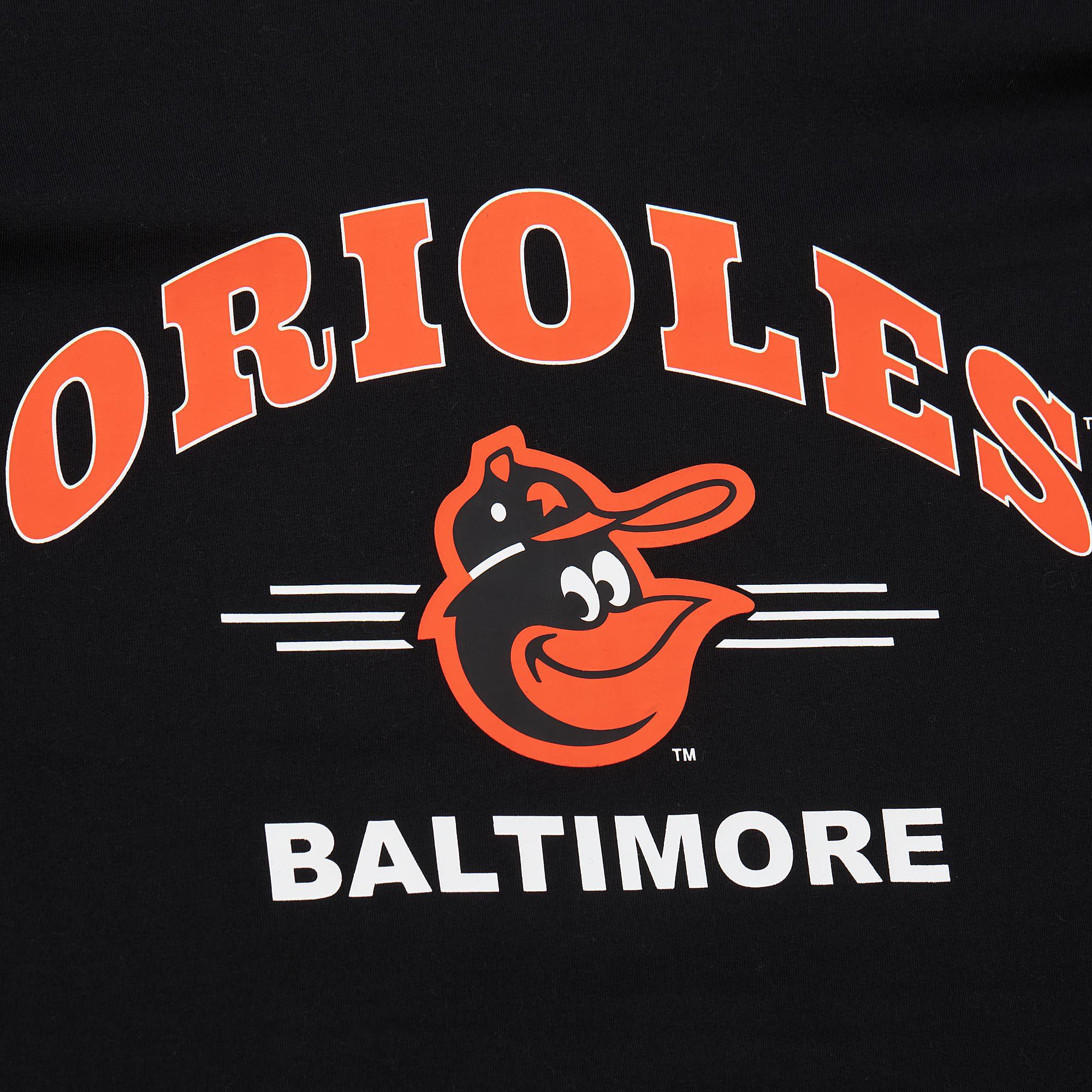 Mitchell & Ness Men's Baltimore Orioles Black Logo T-Shirt product image