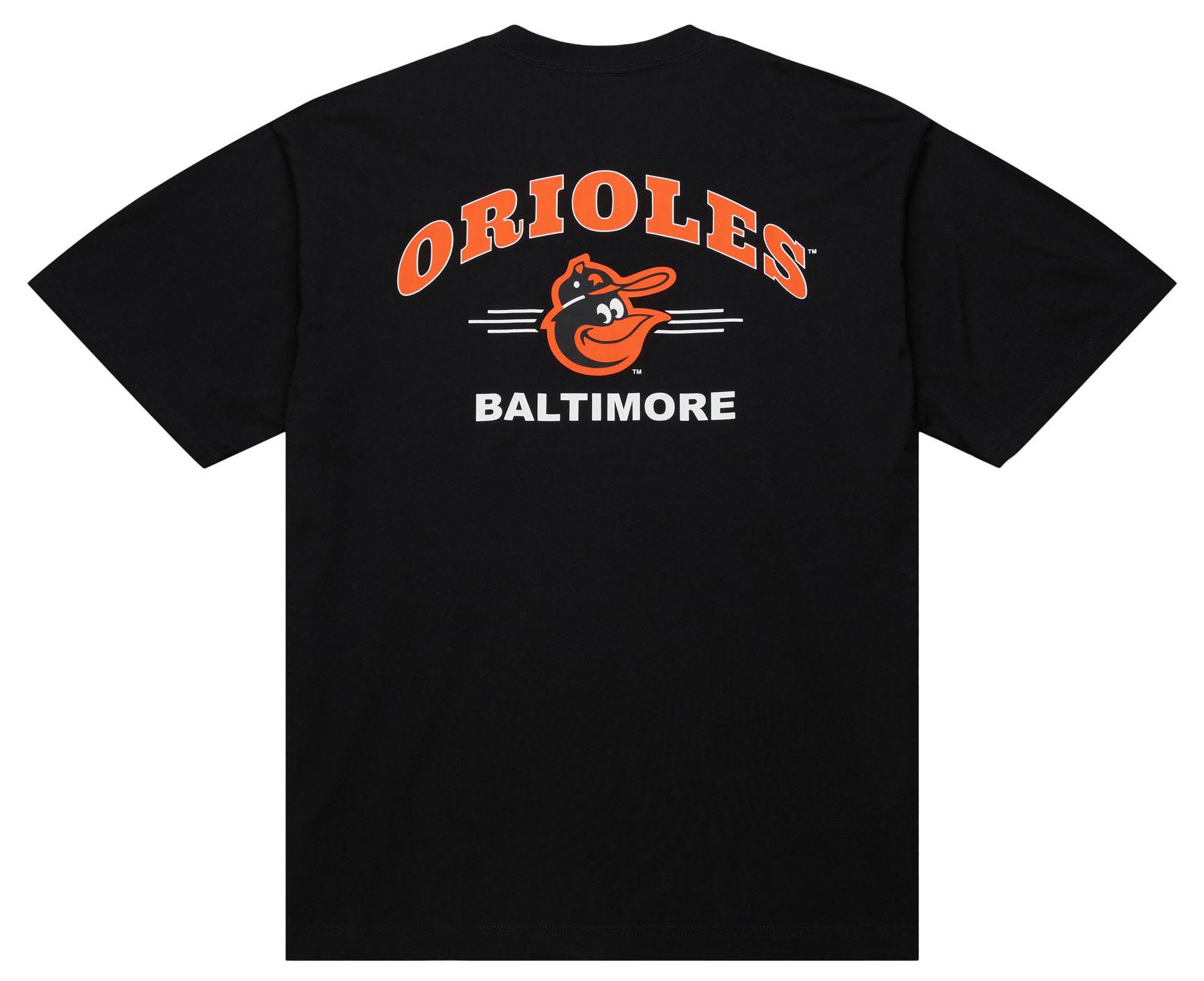 Mitchell & Ness Men's Baltimore Orioles Black Logo T-Shirt product image