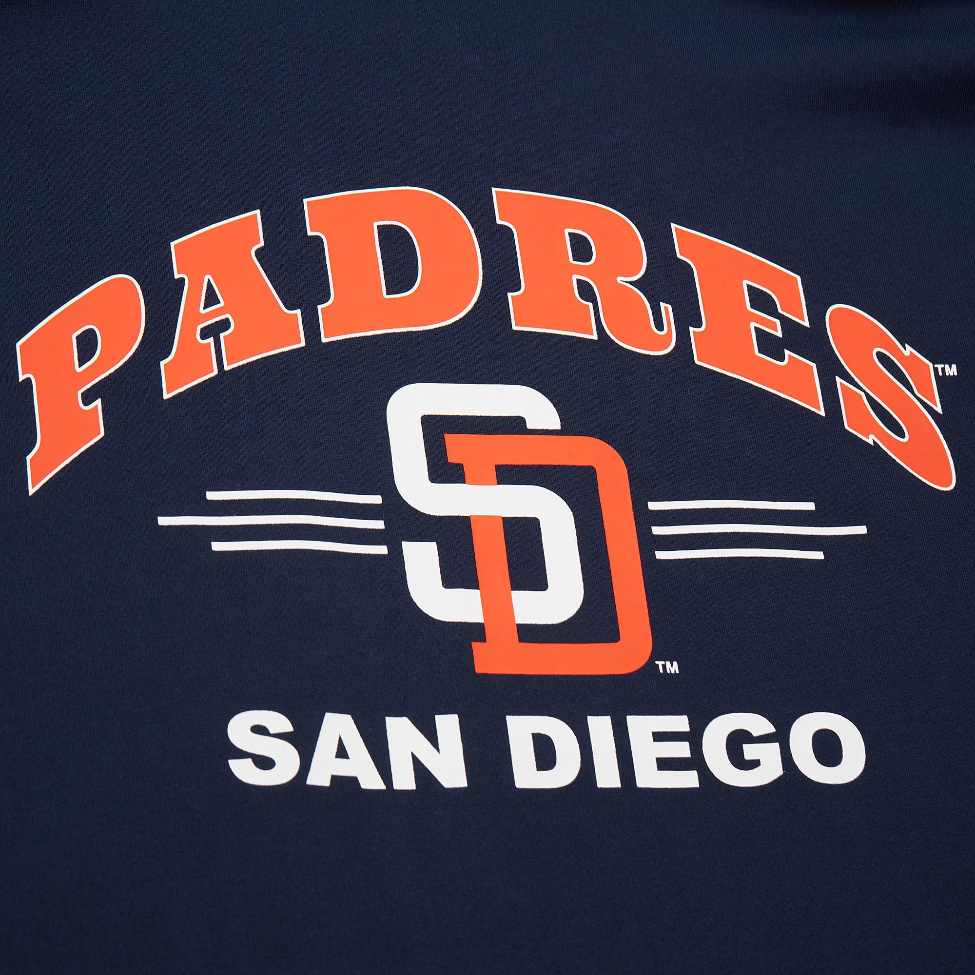 Mitchell & Ness Men's San Diego Padres Navy Logo T-Shirt product image