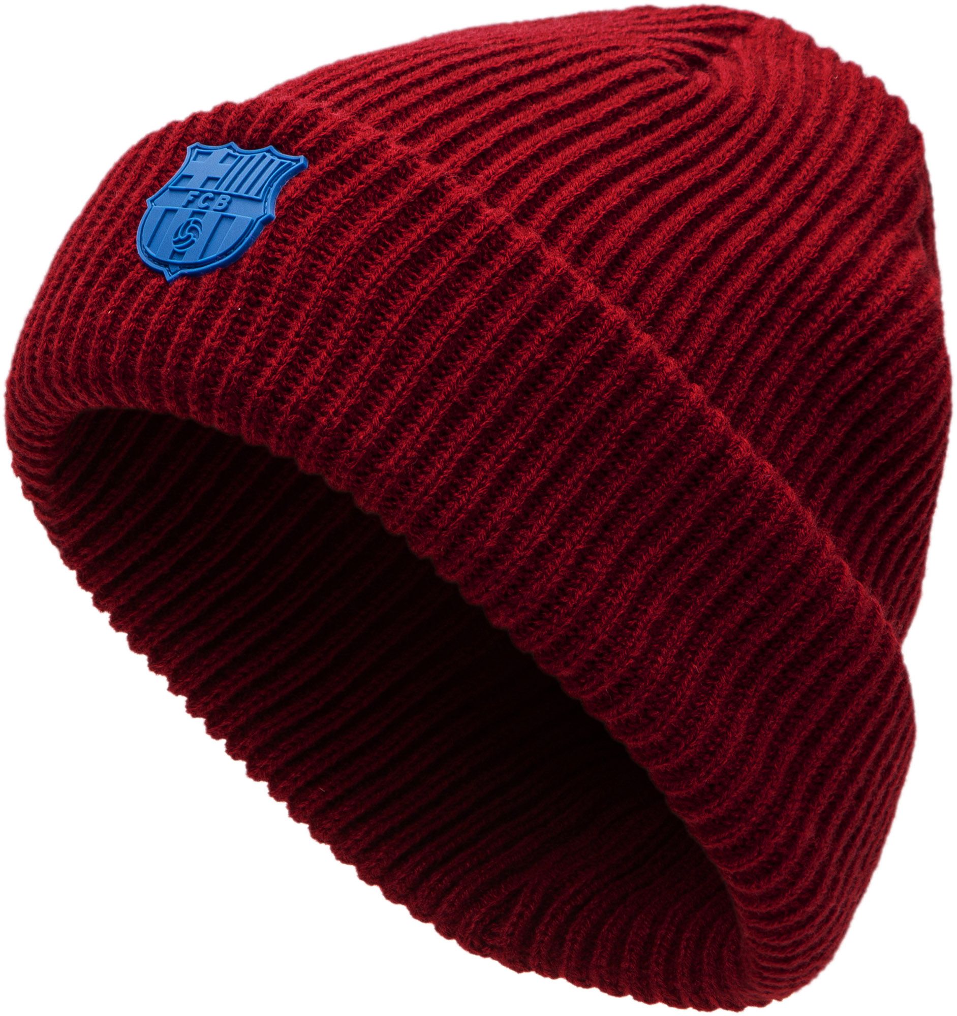 Fan Ink Adult FC Barcelona Maroon Cuffed Knit Beanie product image