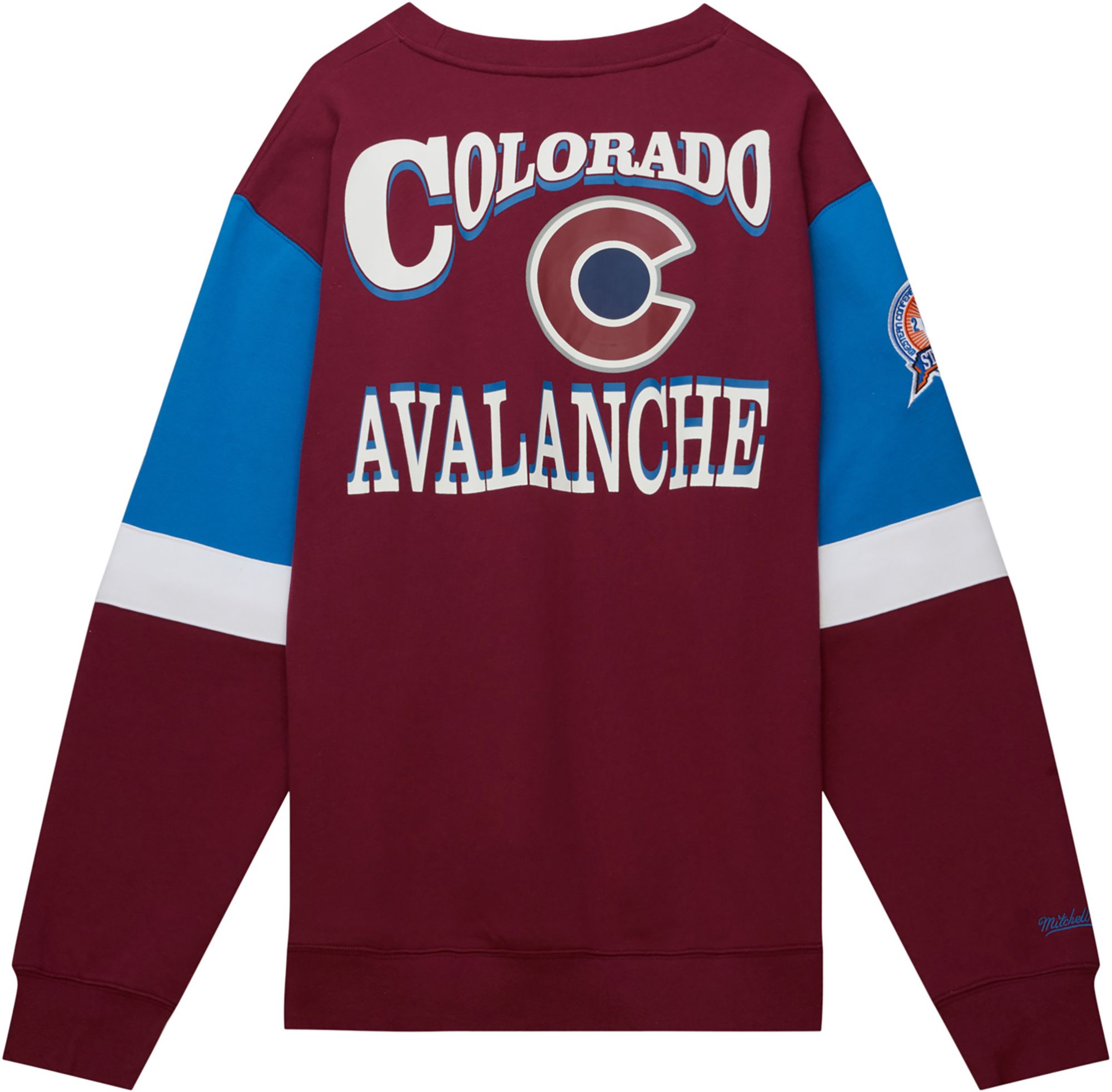 Mitchell & Ness Men's Colorado Avalanche Cardinal All Over 3.0 Crewneck Sweatshirt product image