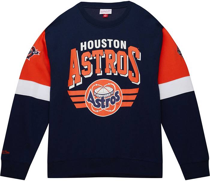 Mitchell & Ness Men's Houston Astros Navy All Over 3.0 Crew Neck Sweatshirt